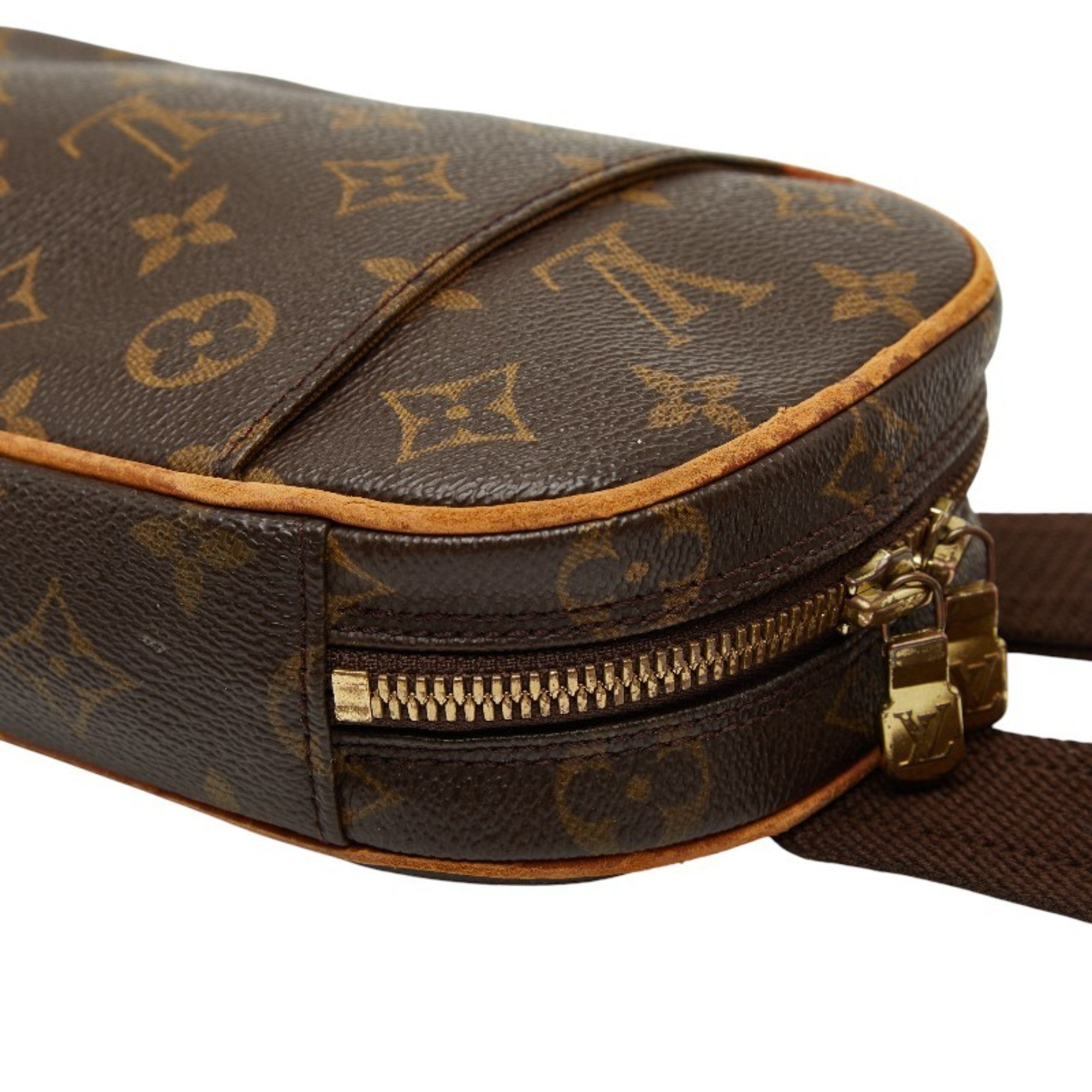 Louis Vuitton Brown Pvc Leather Sling Bag