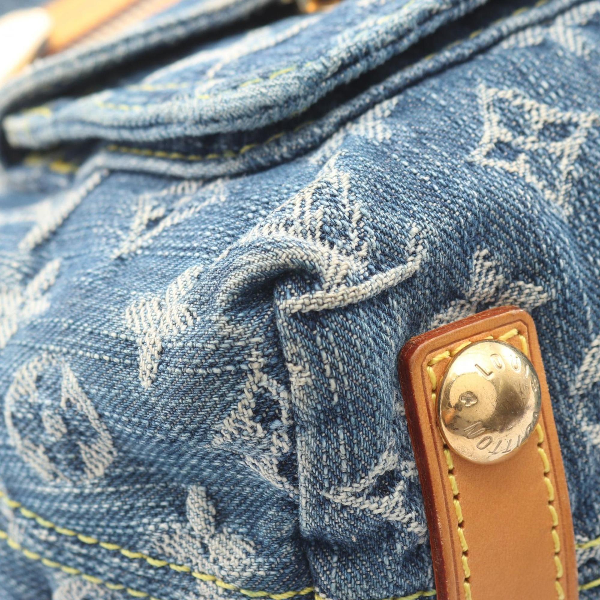 Louis Vuitton Blue Monogram Denim Handbag Shoulder Bag