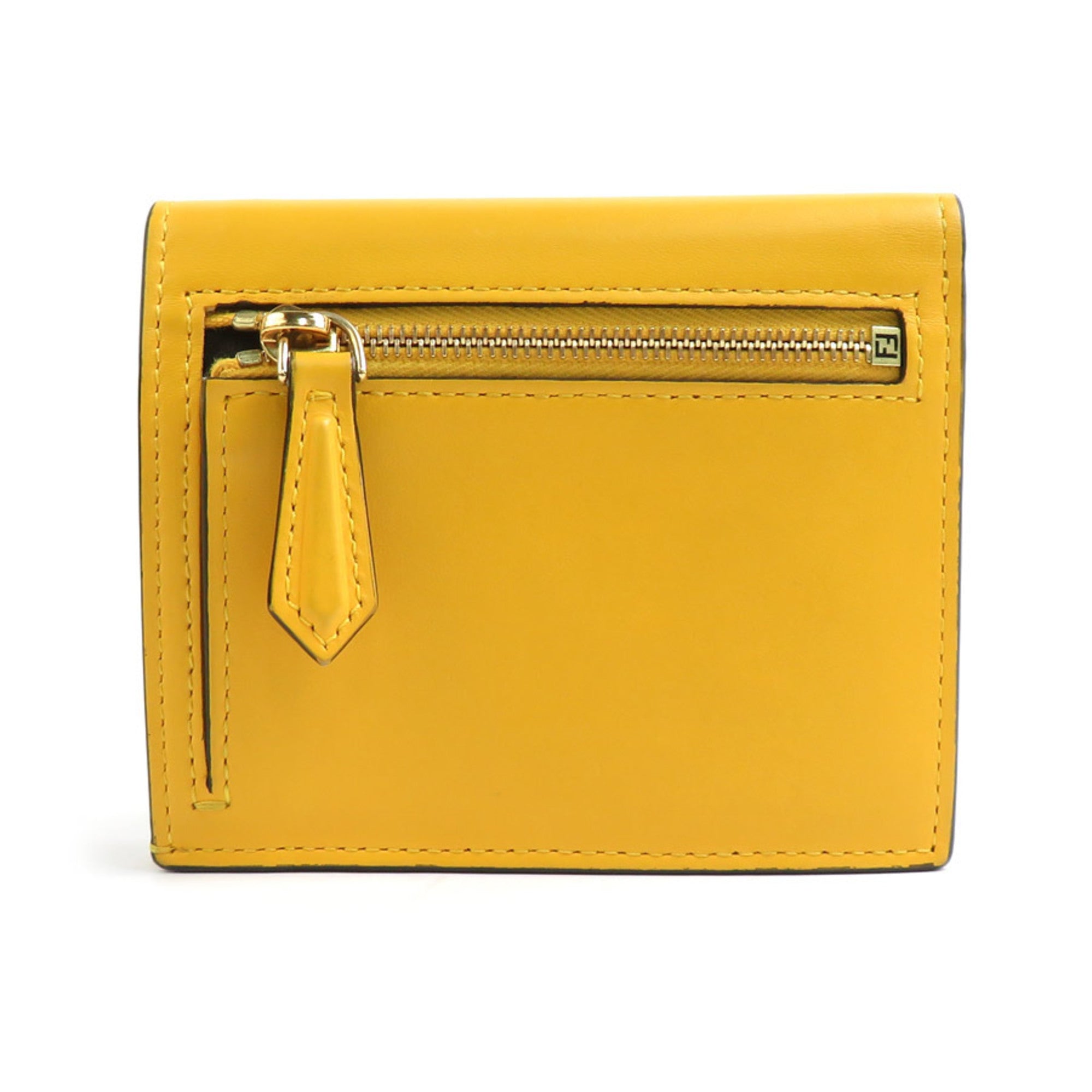 Fendi Yellow Leather Wallet (Bi-Fold)