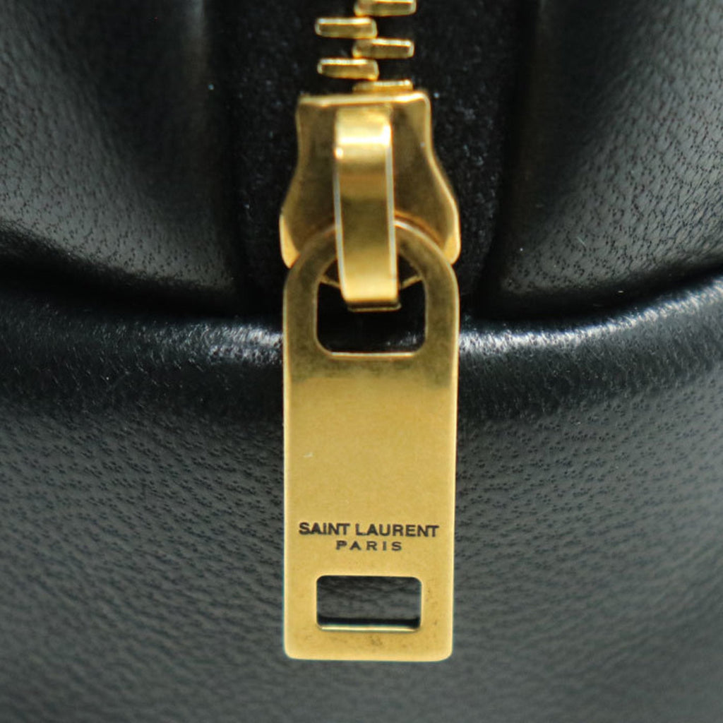 Yves Saint Laurent Black Leather Clutch Bag Pouch (Pre-Owned)