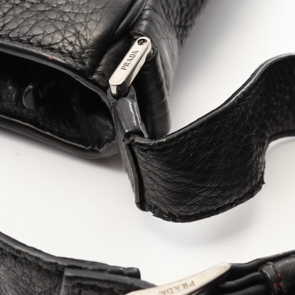 Prada Black Leather Shoulder Bag