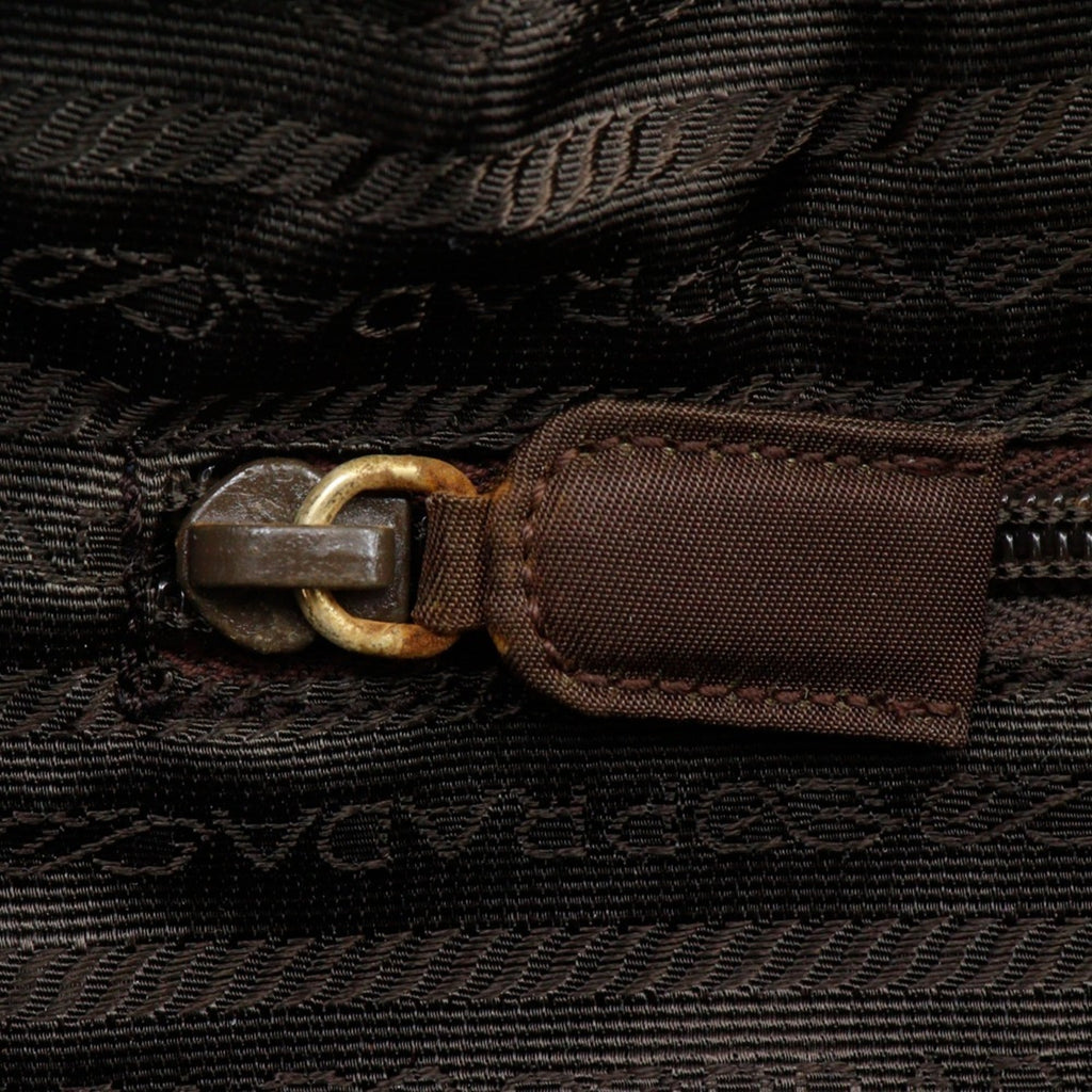 Prada Brown Nylon Handbag