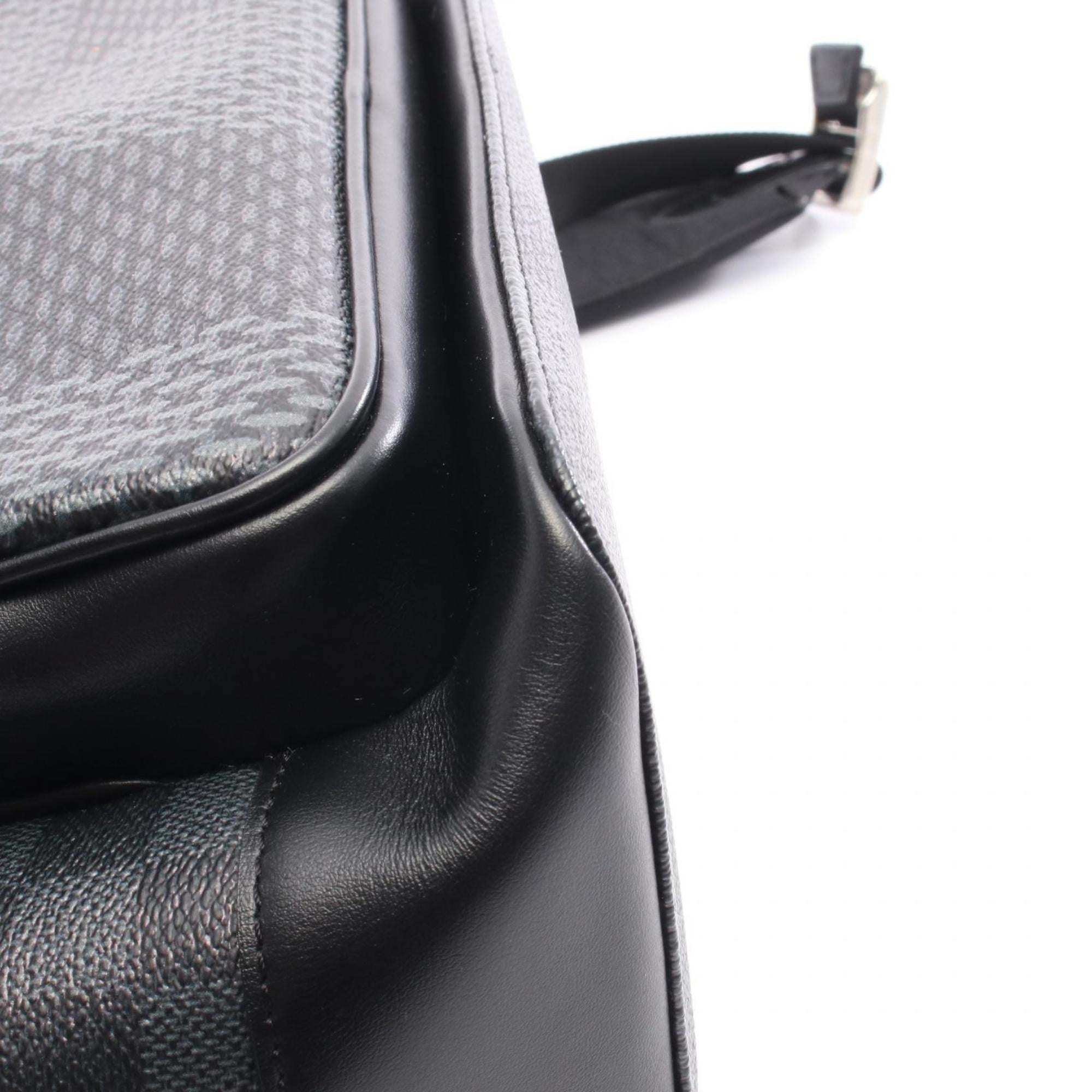 Louis Vuitton Black Damier Graphite Gray Coated Canvas Leather Backpack