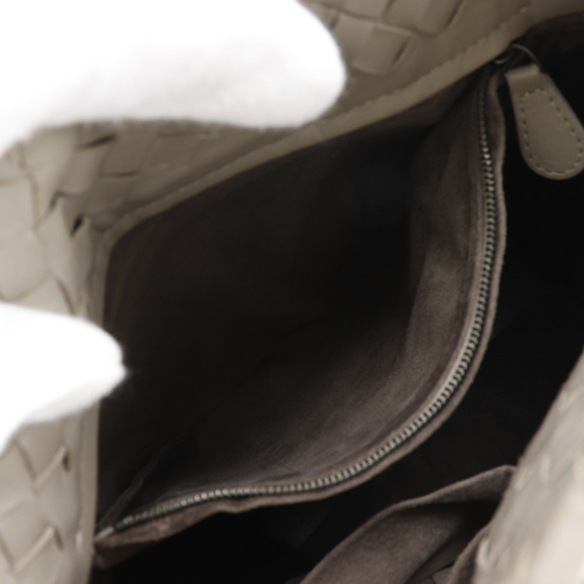 Bottega Veneta Gray Intrecciato Shoulder Bag