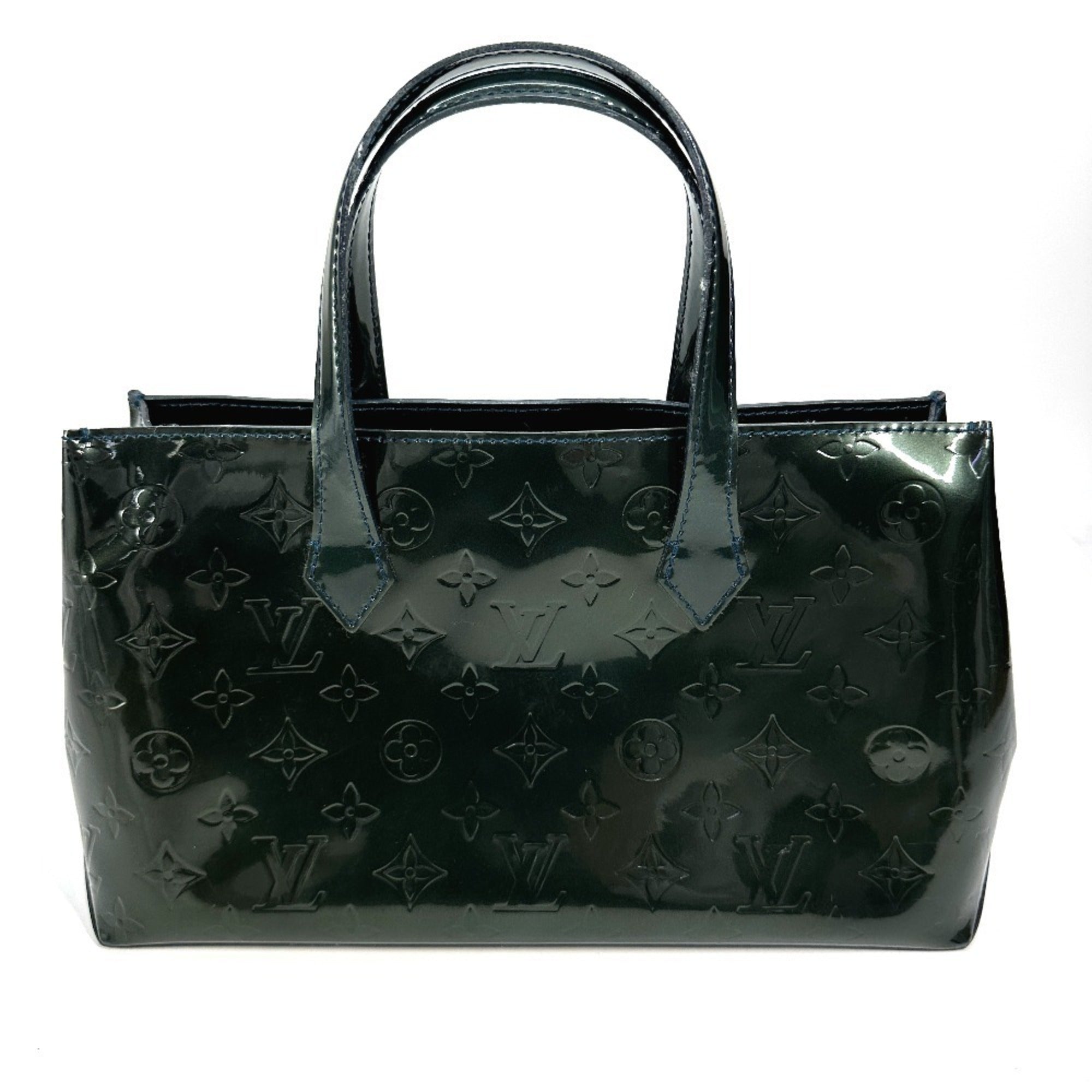 Louis Vuitton Monogram Vernis Blue Nuit Green Monogram Vernis Handbag Tote Bag