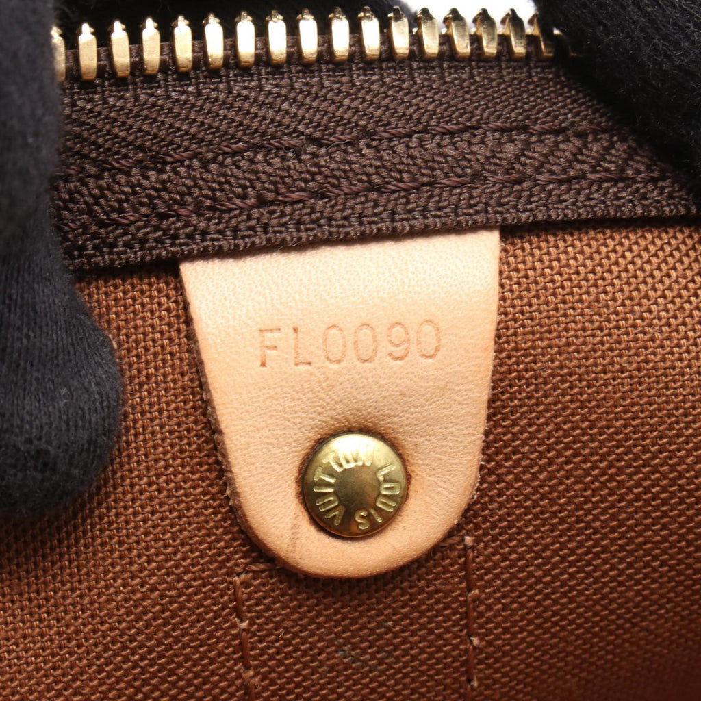 Louis Vuitton Brown Coated Canvas Leather Boston Bag