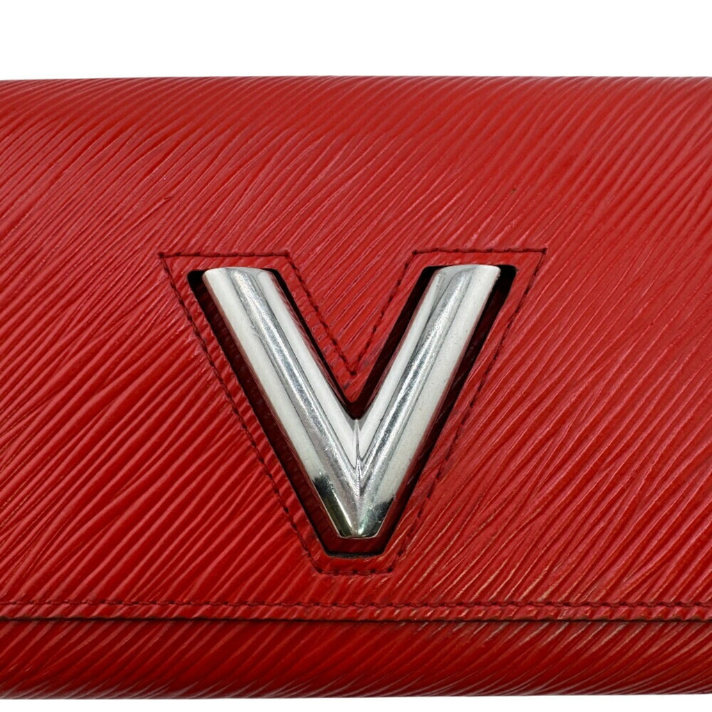 Louis Vuitton Red Color Epi Leather Long Wallet