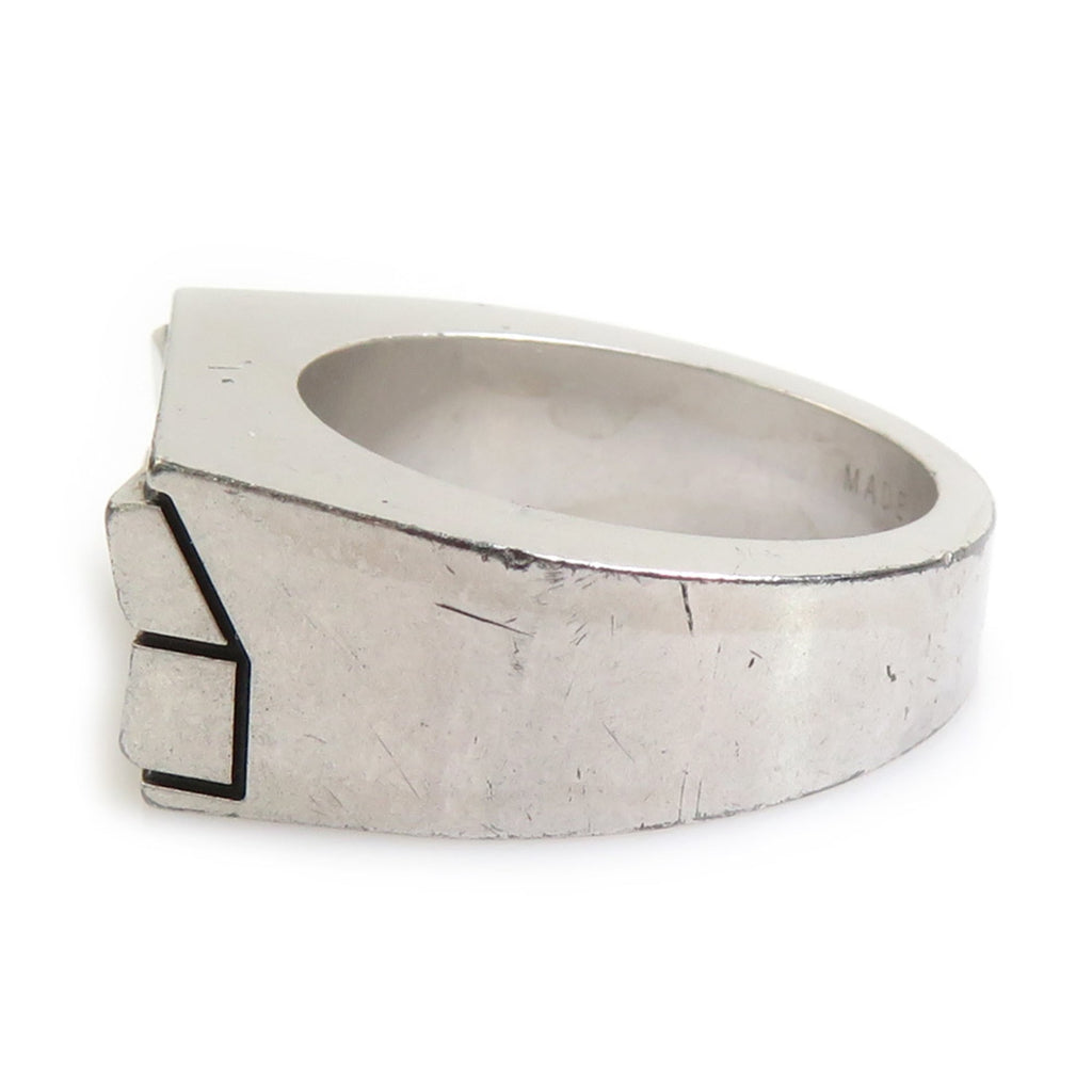 Louis Vuitton Silver Metal Band Ring
