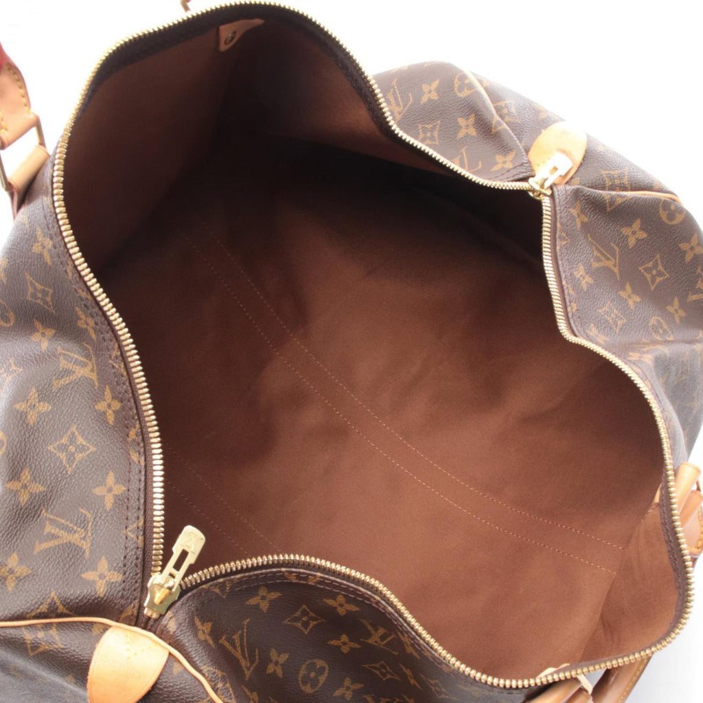 Louis Vuitton Brown Monogram Coated Canvas Leather Boston Bag Handbag