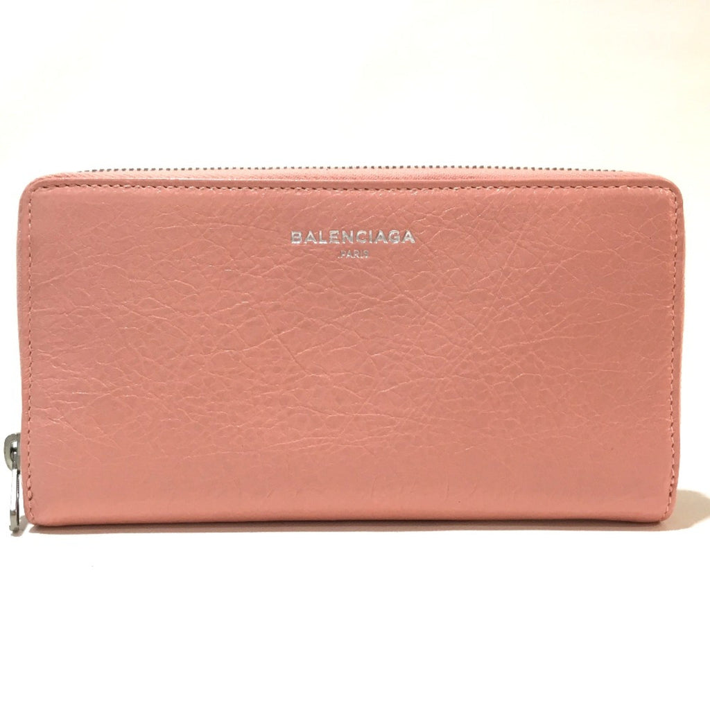 Balenciaga Beige Leather Long Wallet (Bi-Fold)