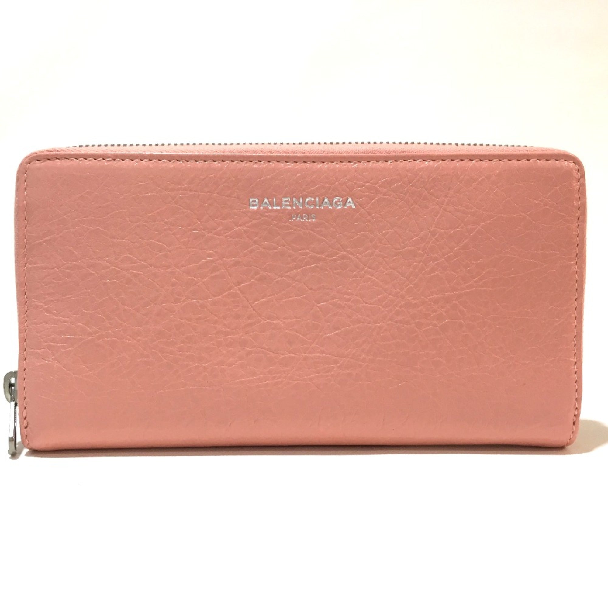 Balenciaga Beige Leather Long Wallet (Bi-Fold)