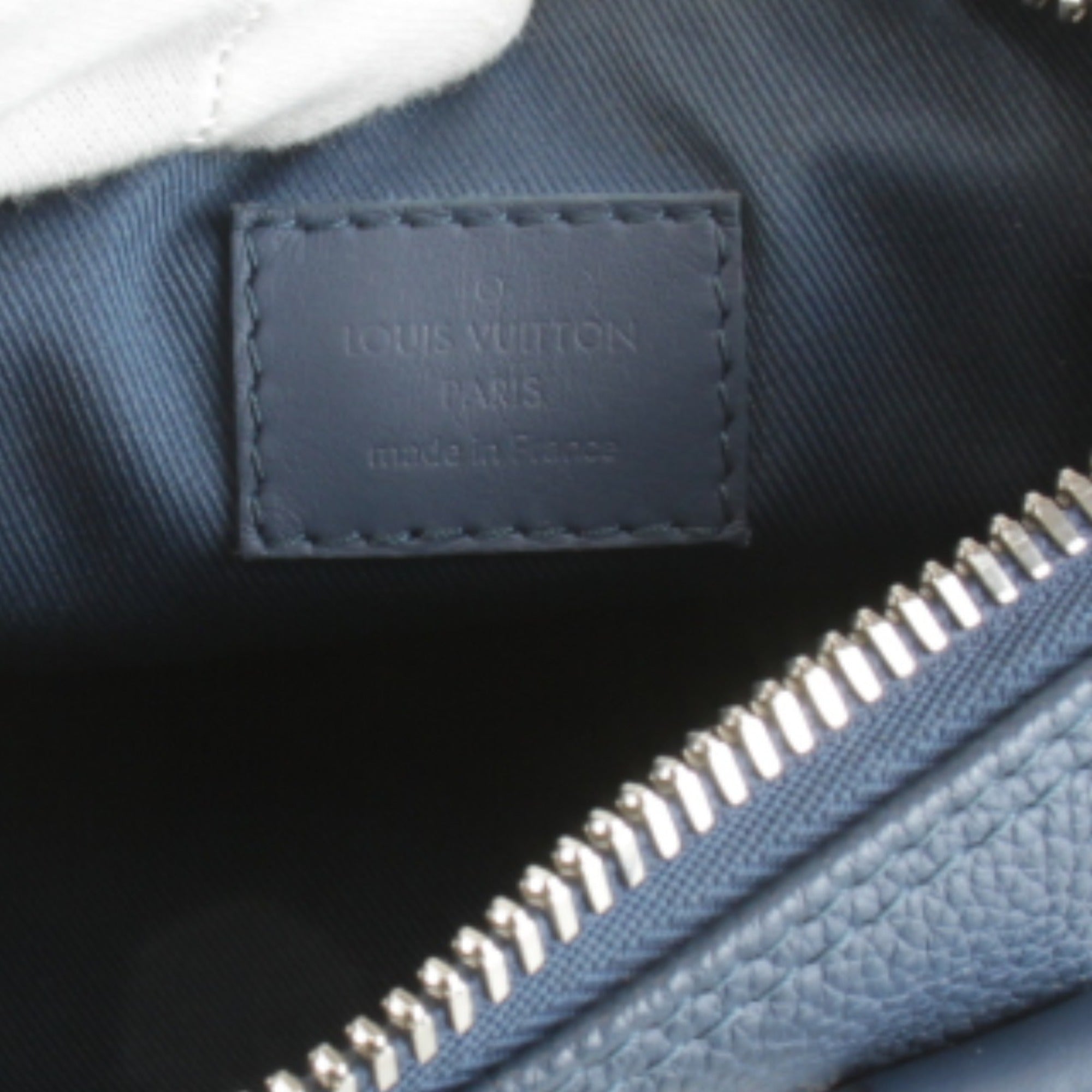 Louis Vuitton Blue Leather Handbag Shoulder Bag