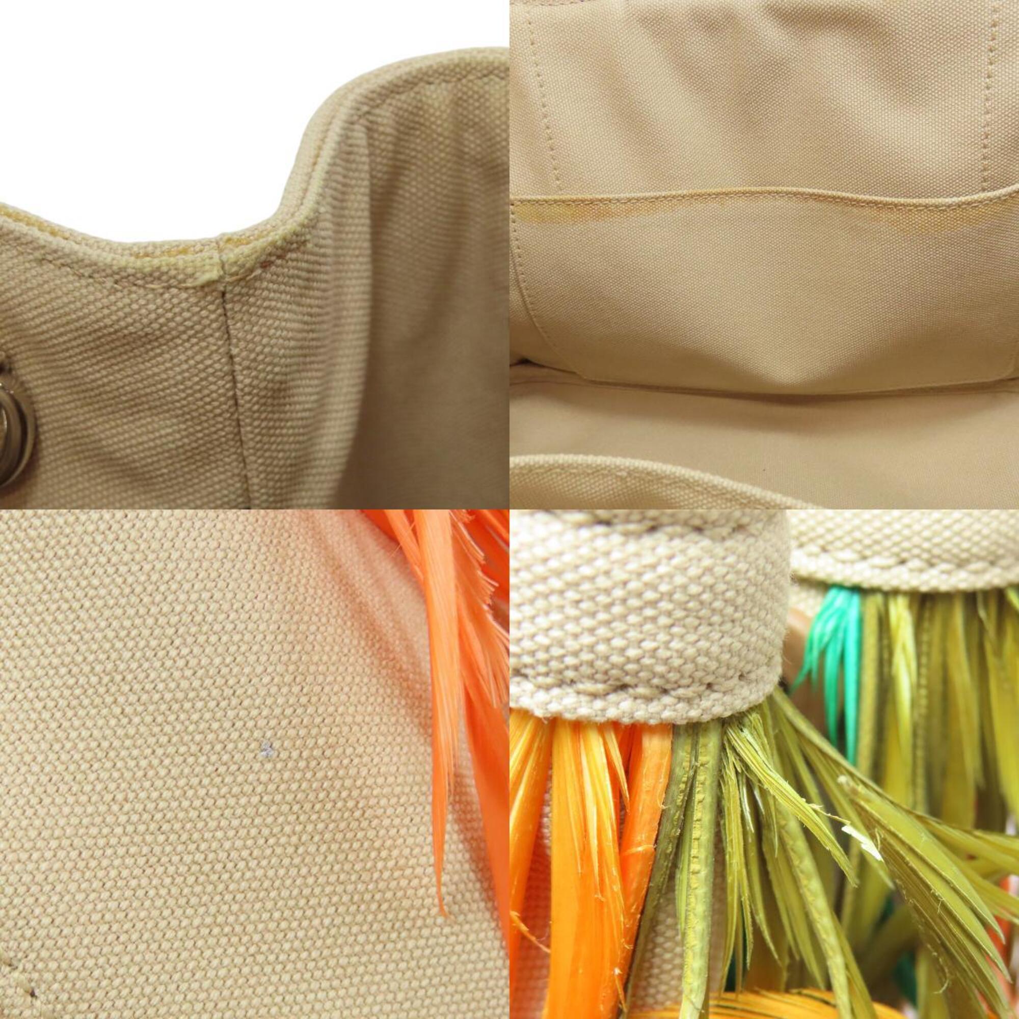 Prada Beige Canvas Handbag