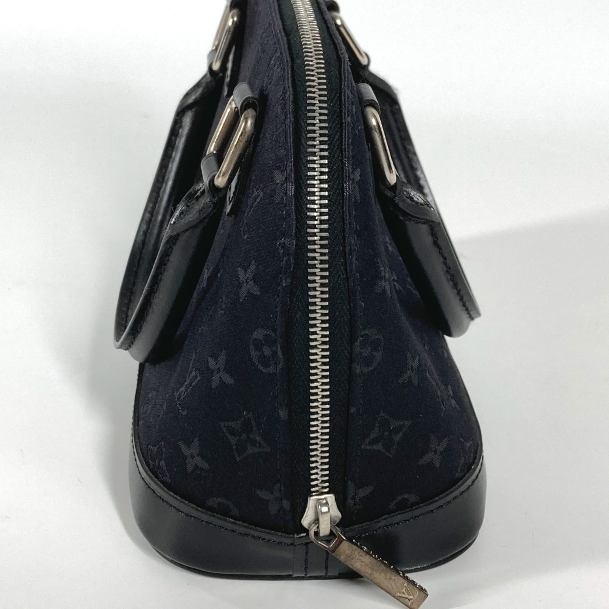 Louis Vuitton Black Noir Satin Leather Handbag