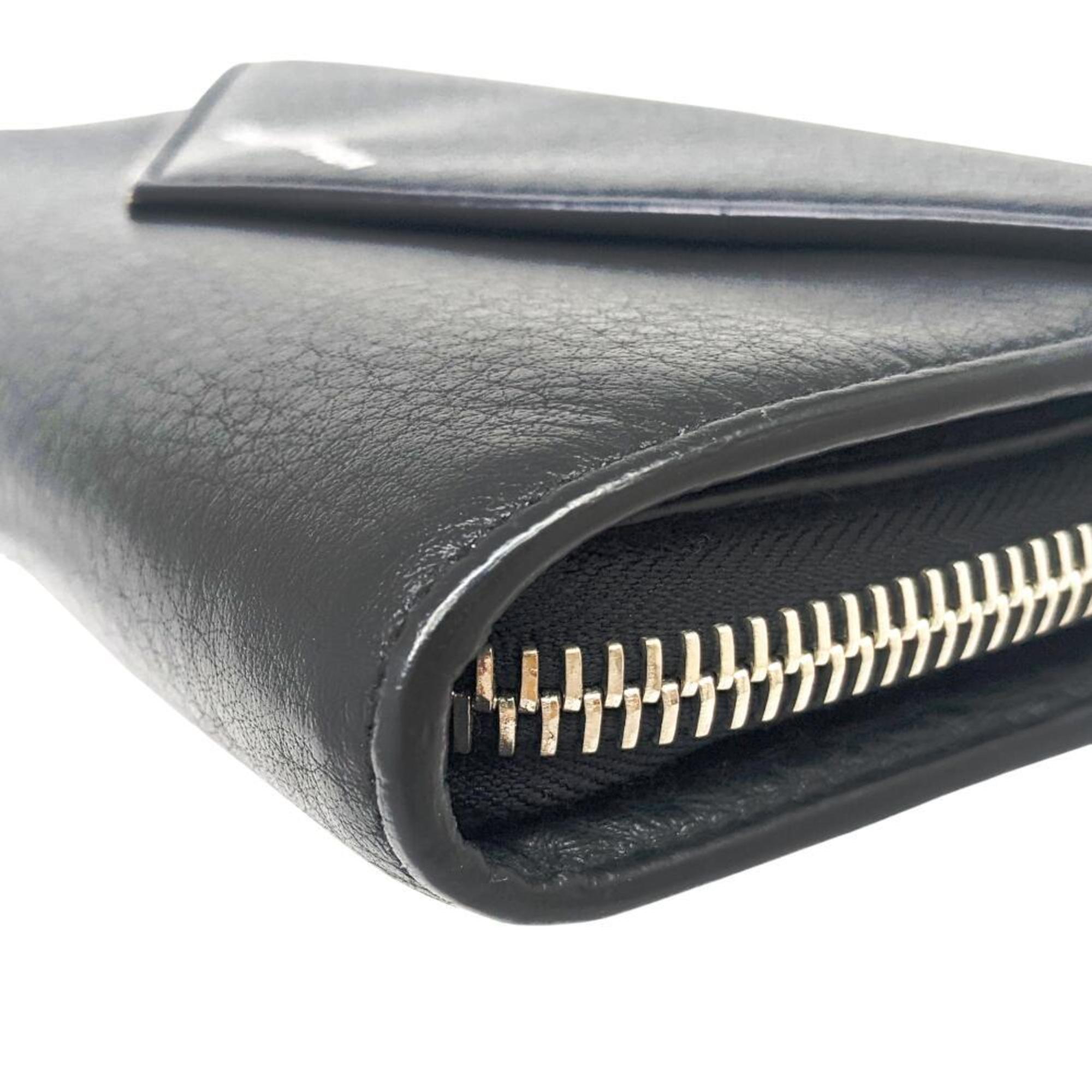 Balenciaga Black Leather Long Wallet (Bi-Fold)