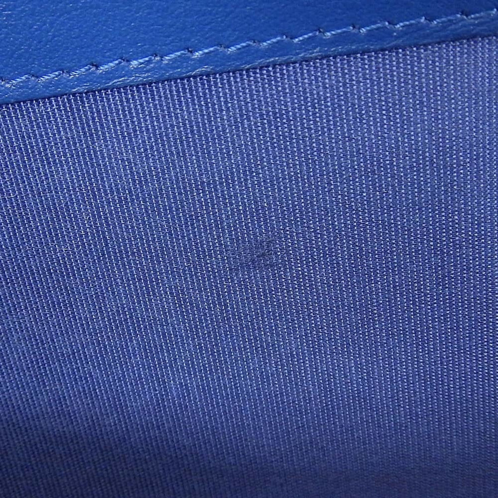 Chanel Blue Leather Long Wallet (Bi-Fold)