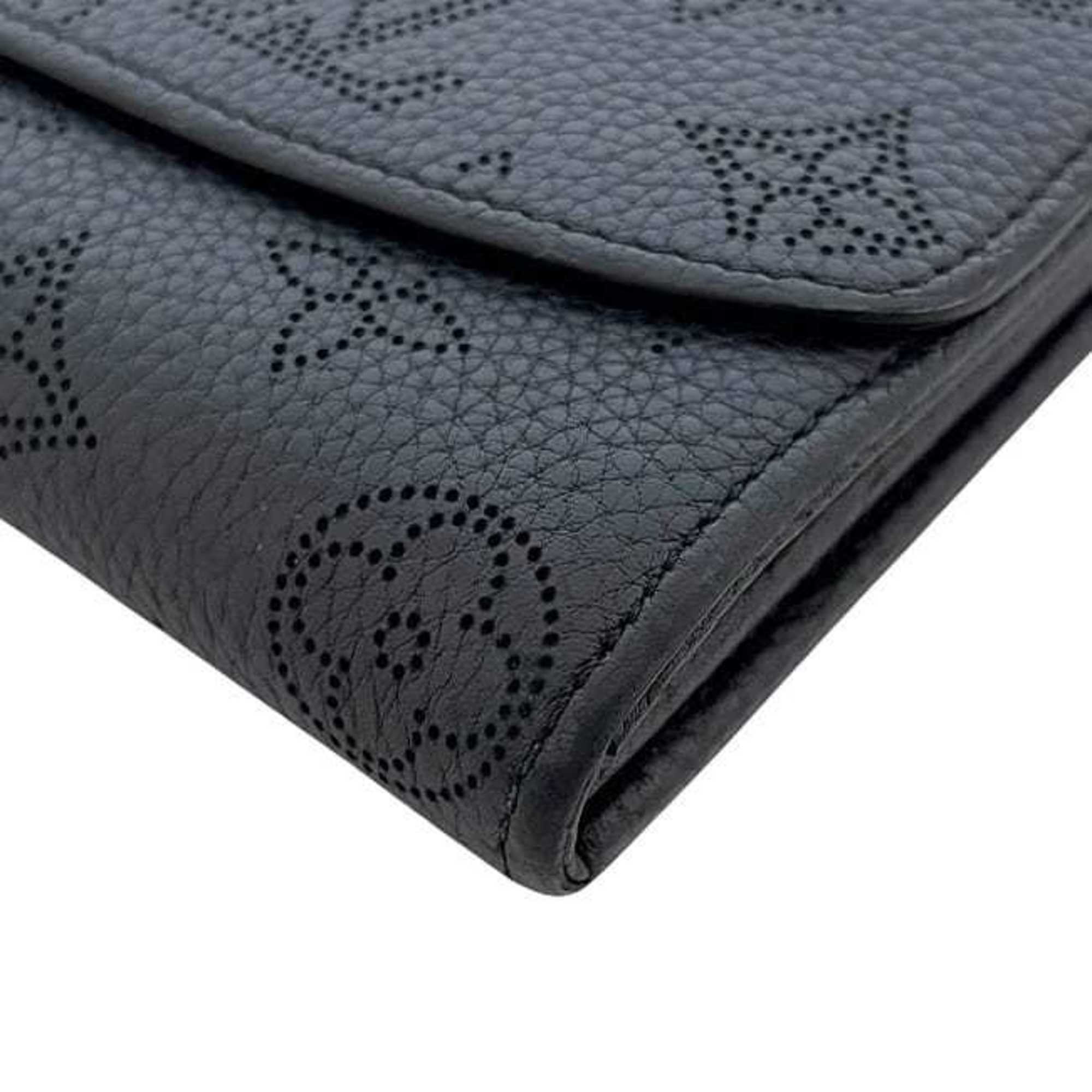 Louis Vuitton Black Monogram Noir Mahina Leather Long Wallet