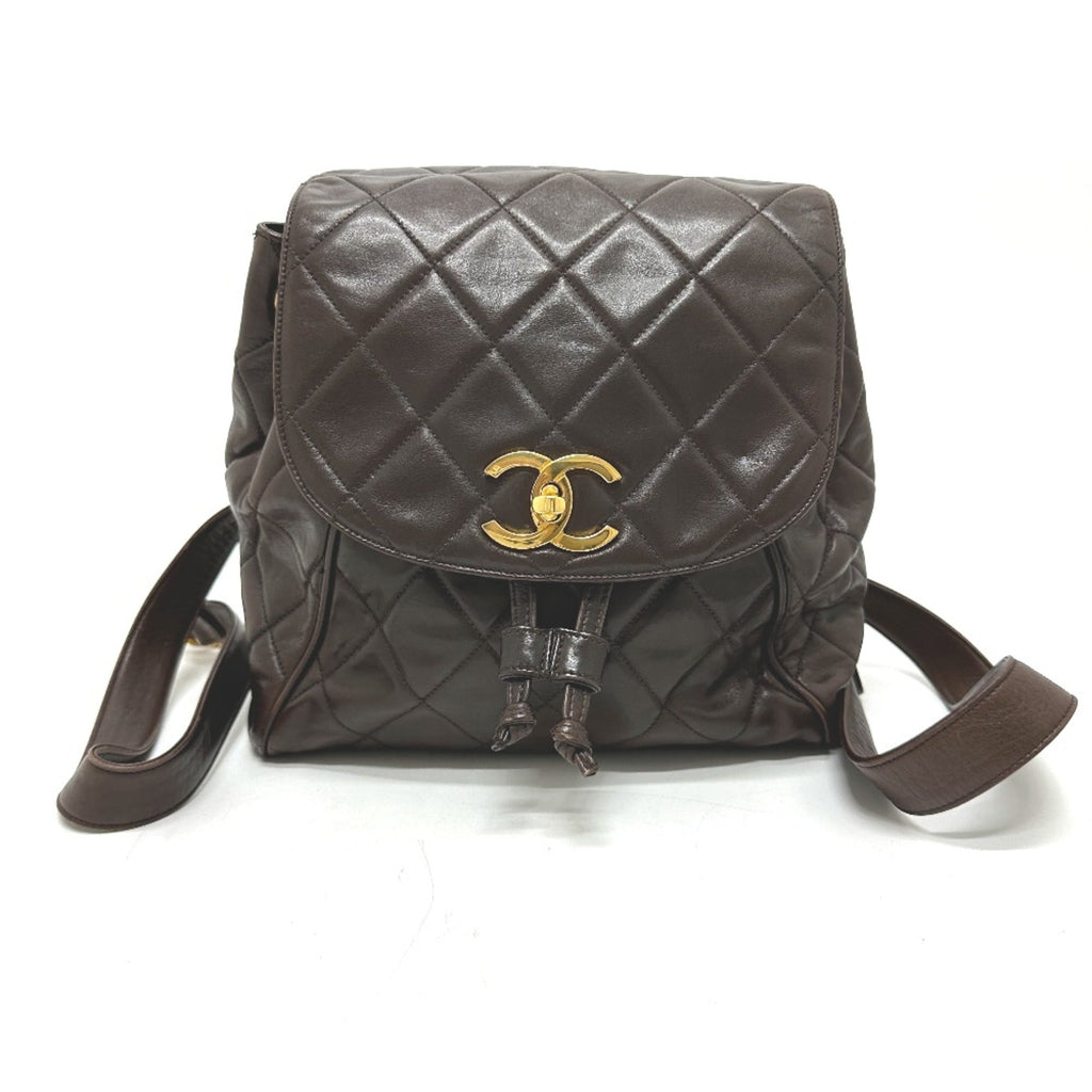 Chanel Brown Leather Backpack