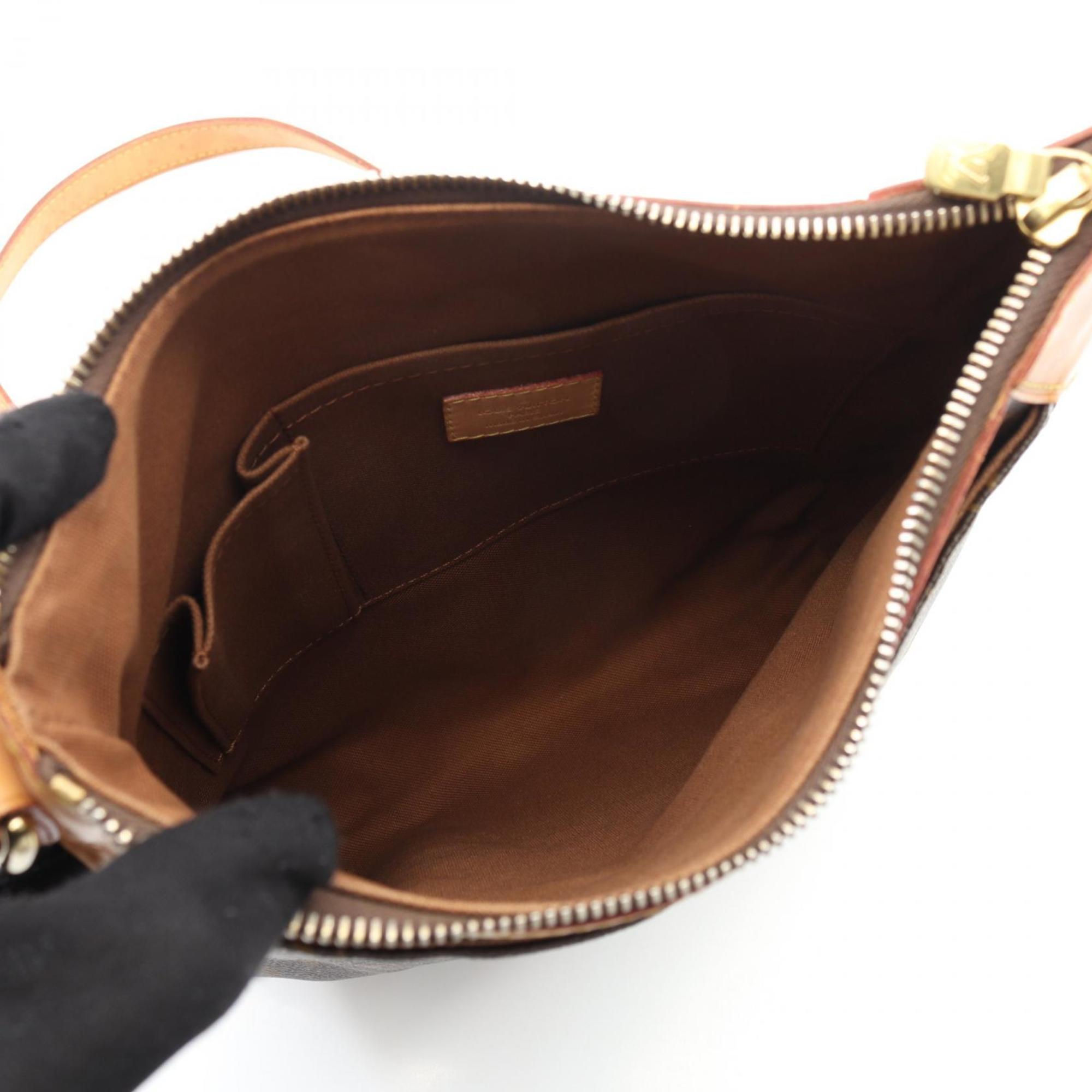 Louis Vuitton Brown Monogram Pvc Coated Canvas Leather Shoulder Bag