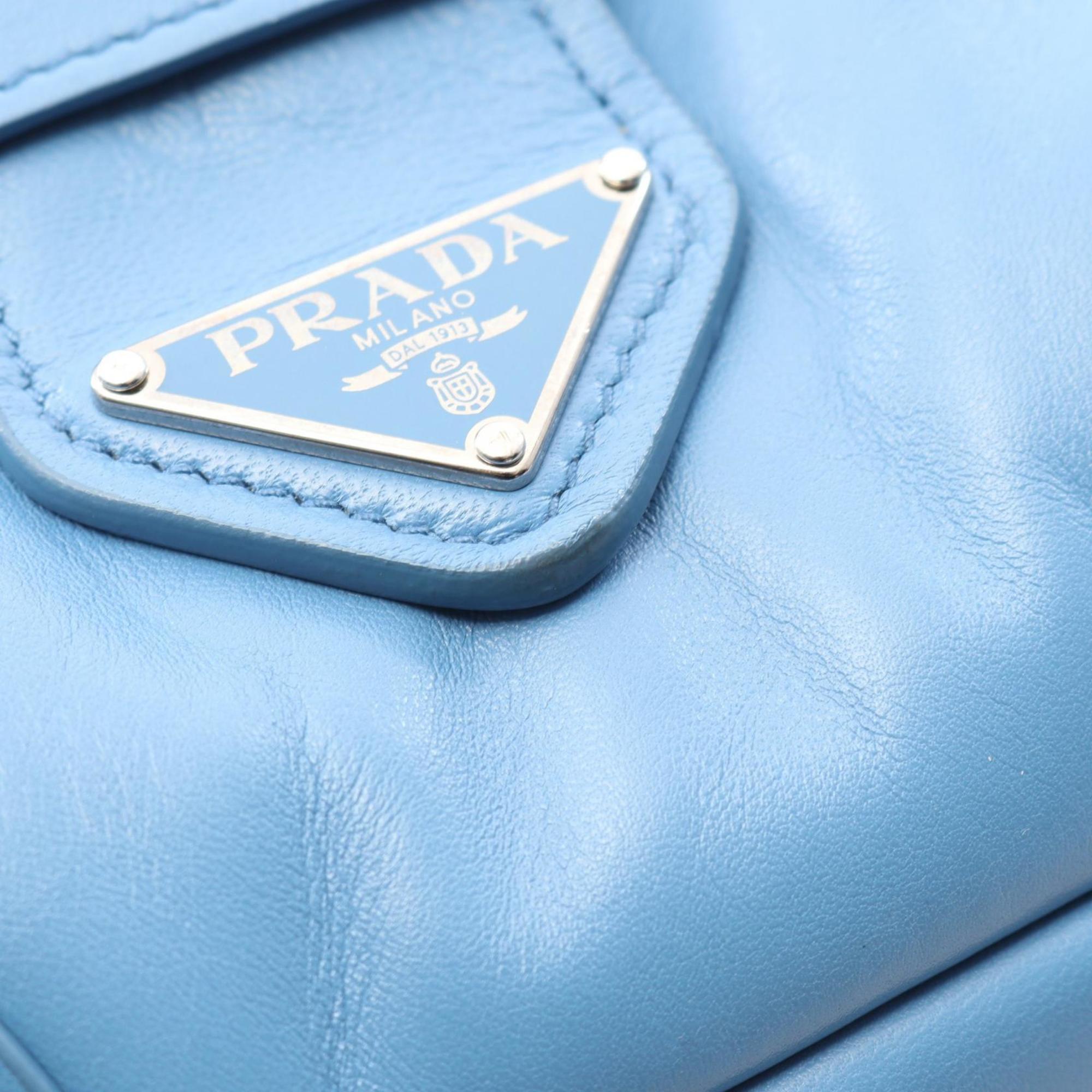Prada Blue Leather Handbag