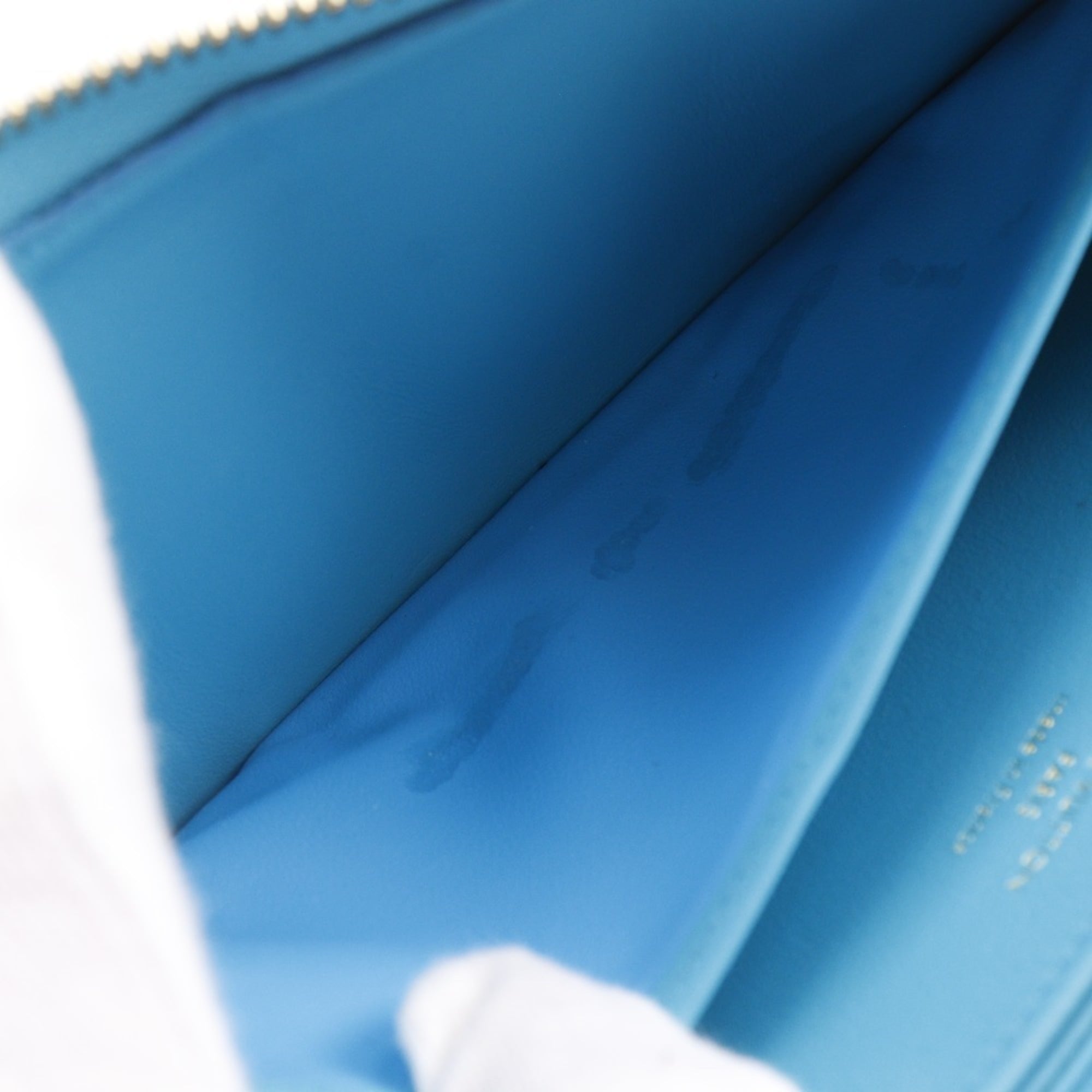 Louis Vuitton Blue Turquoise Leather Long Wallet