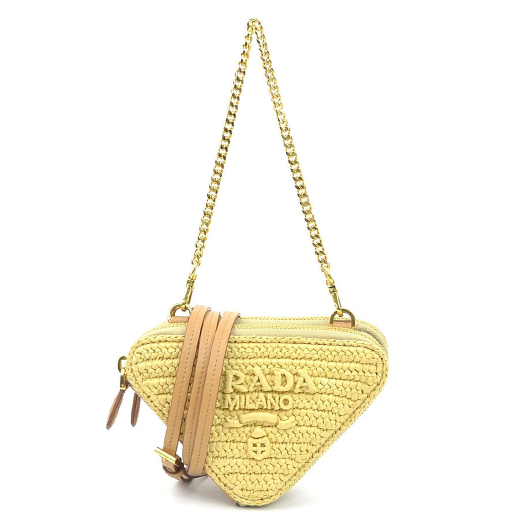 Prada Beige Leather Viscose Shoulder Bag