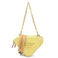 Prada Beige Leather Viscose Shoulder Bag