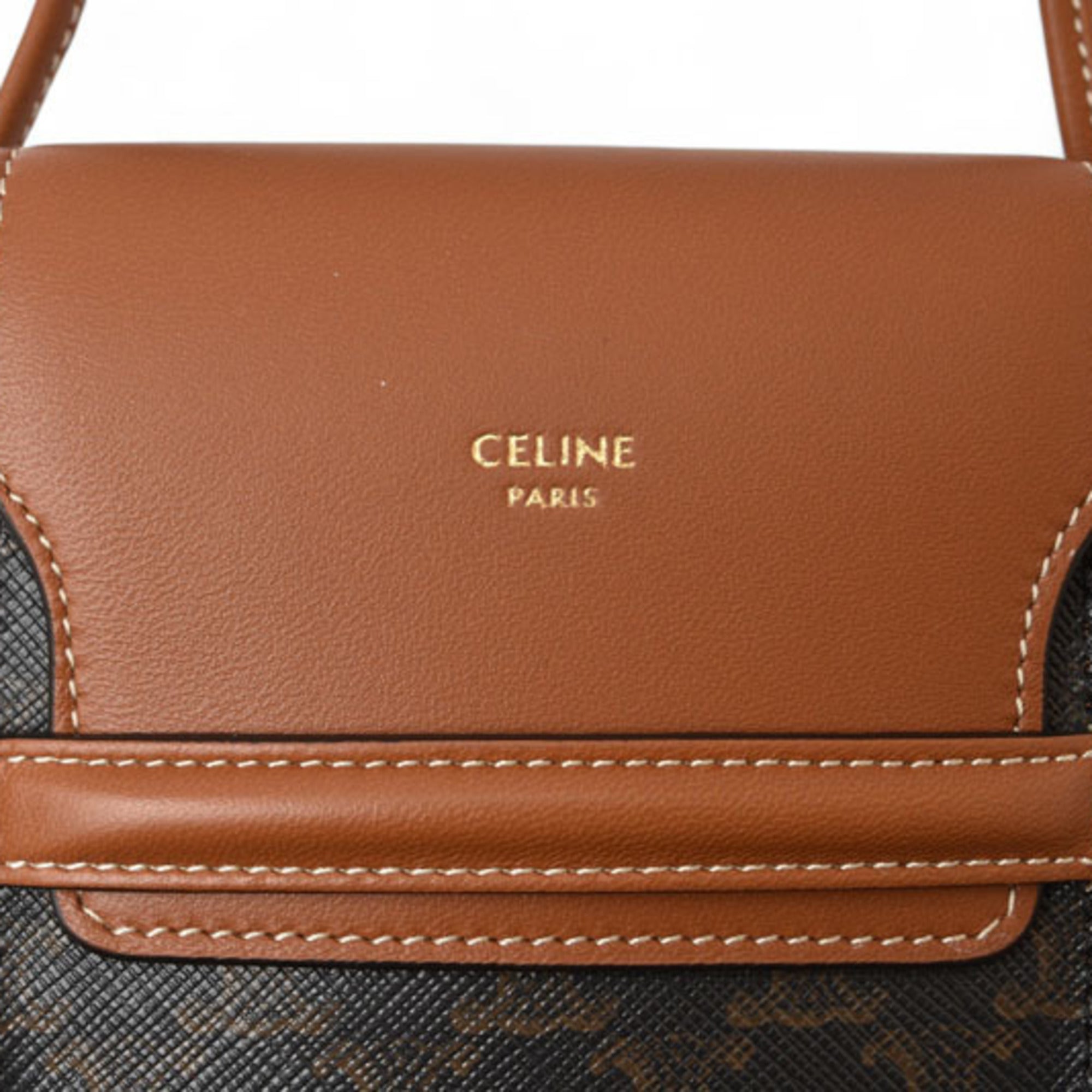 Celine Brown Pvc Leather Shoulder Bag