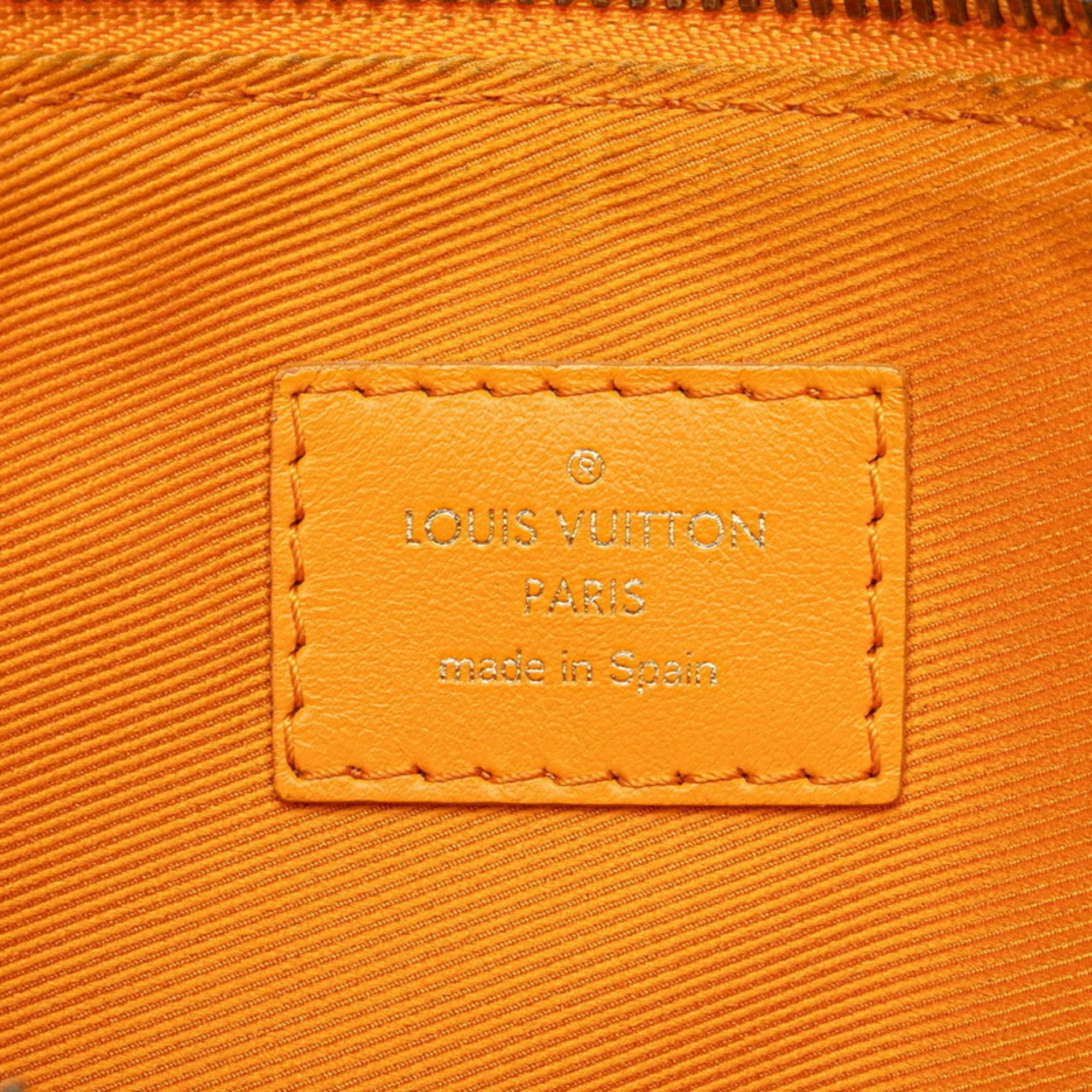Louis Vuitton Gray Orange Pvc Canvas Shoulder Bag