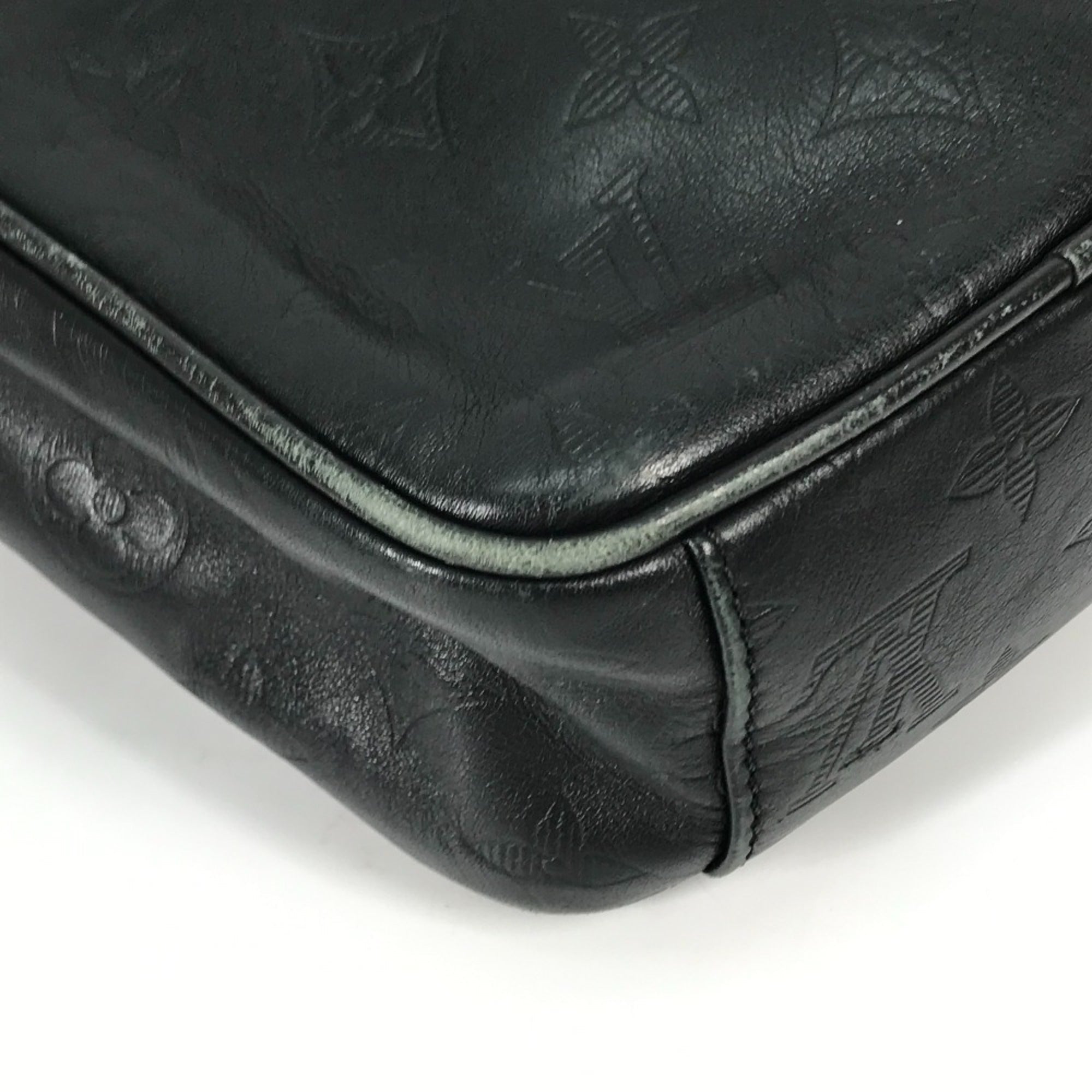 Louis Vuitton Monogram Shadow Black Galle Monogram Shadow Pochette Shoulder Bag