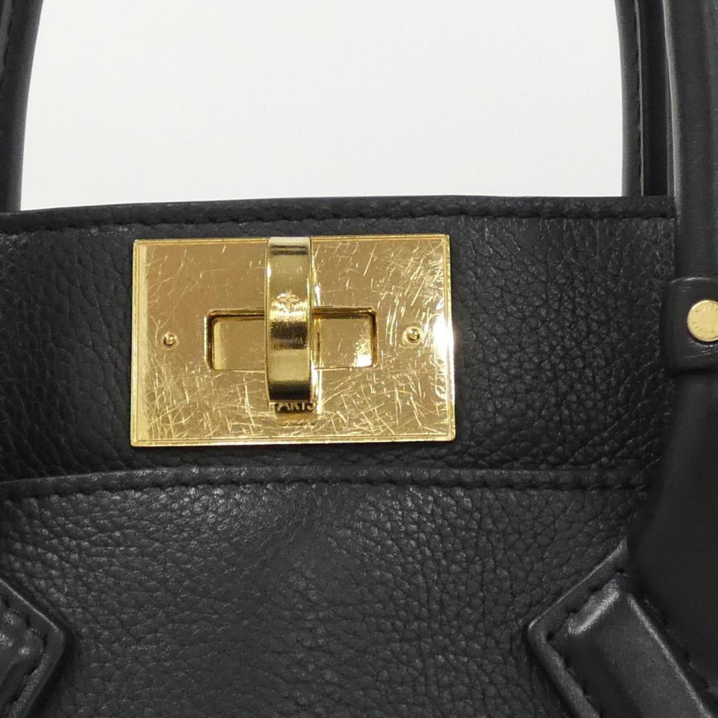 Louis Vuitton Black Coated Canvas Leather Handbag
