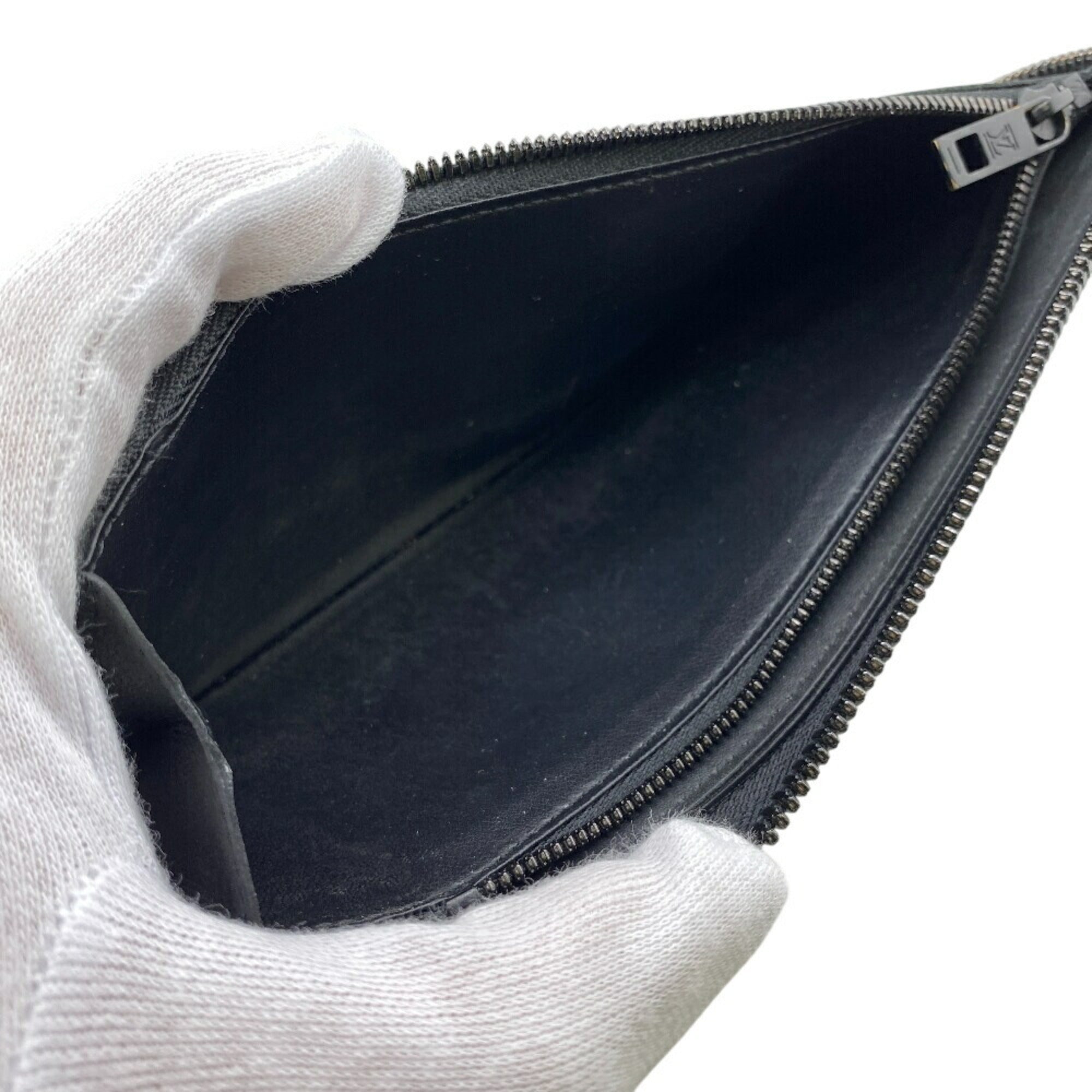 Louis Vuitton Black Leather Long Wallet
