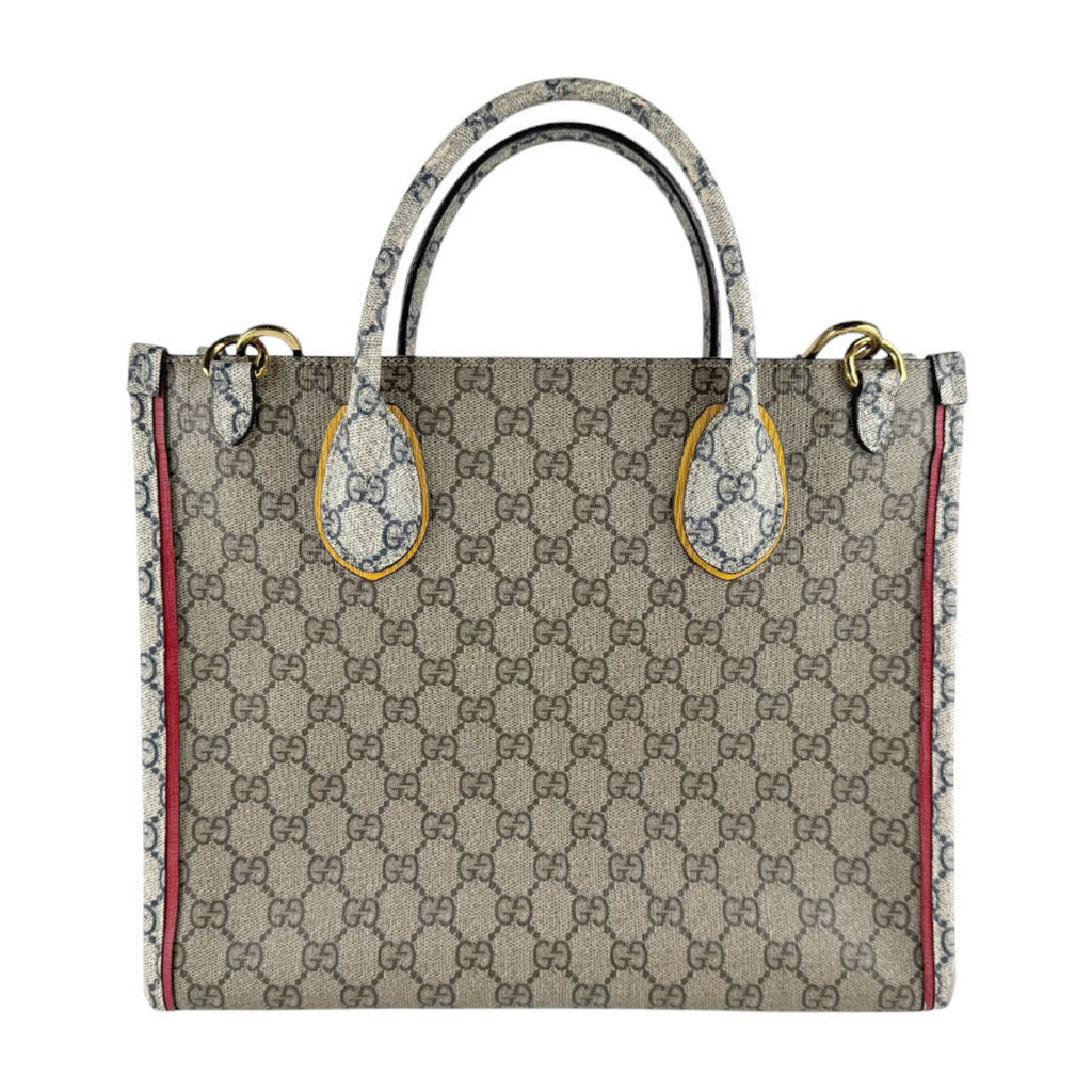 Gucci Brown Navy Gg Supreme Handbag Shoulder Bag (Pre-Owned)