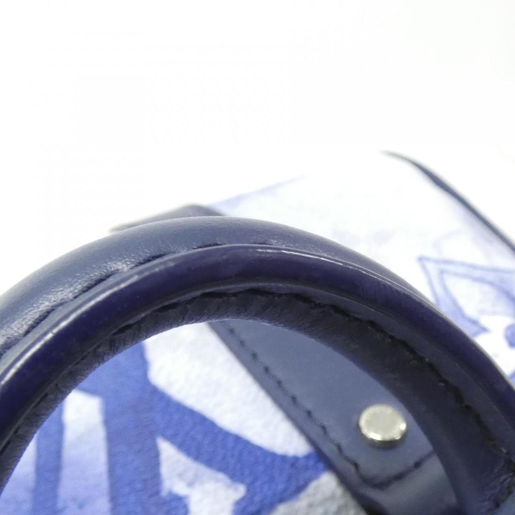 Louis Vuitton Blue Coated Canvas Boston Bag