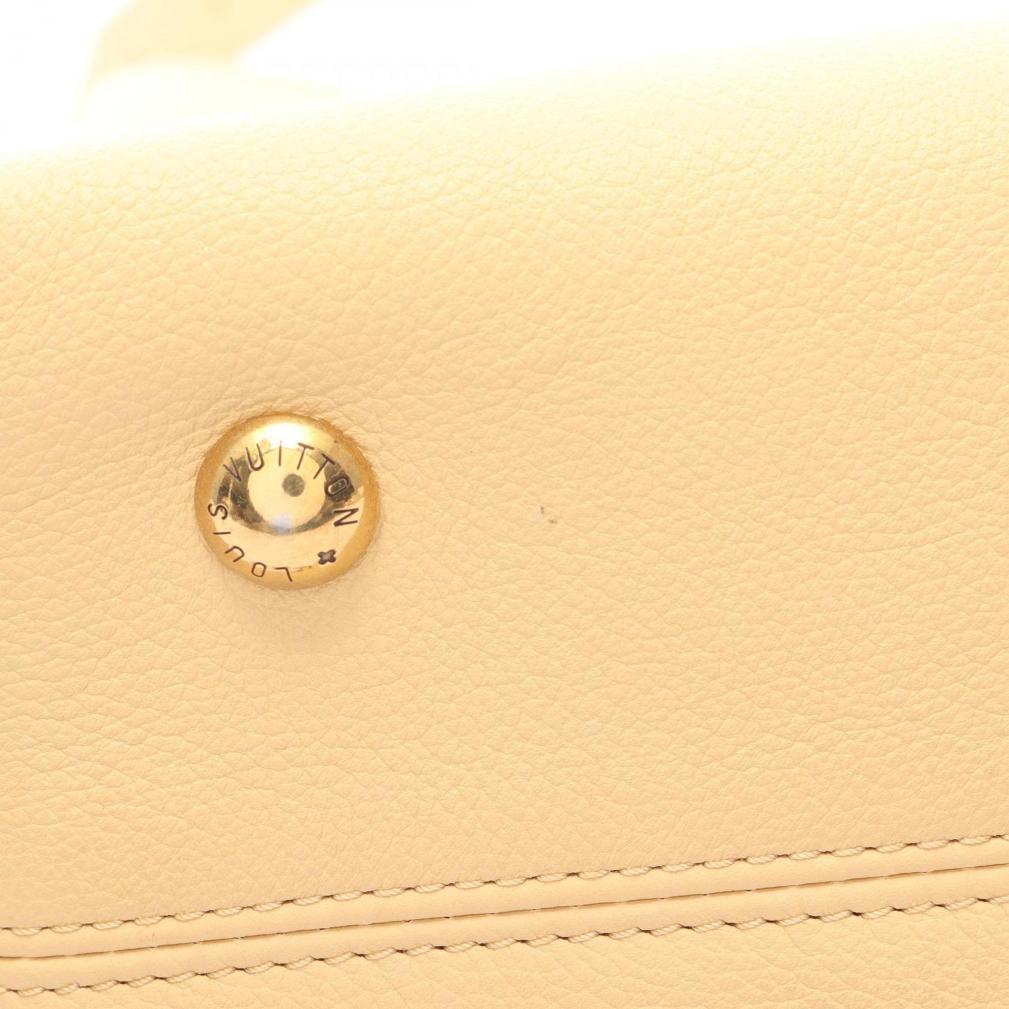 Louis Vuitton Beige Leather Shoulder Bag