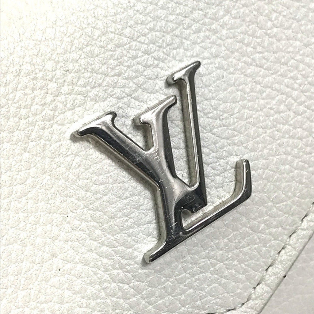 Louis Vuitton White Leather Wallet (Tri-Fold)