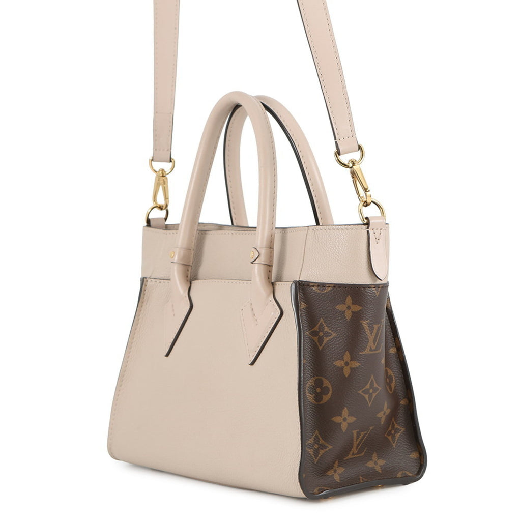 Louis Vuitton Grayish Light Blue Monogram Leather Handbag Shoulder Bag