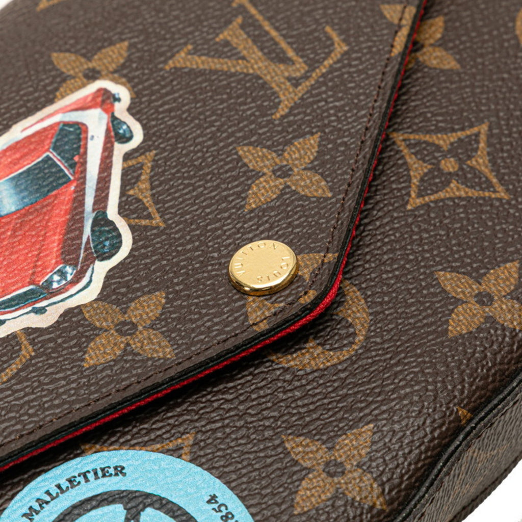 Louis Vuitton Brown Multi-Color Pvc Pochette Shoulder Bag