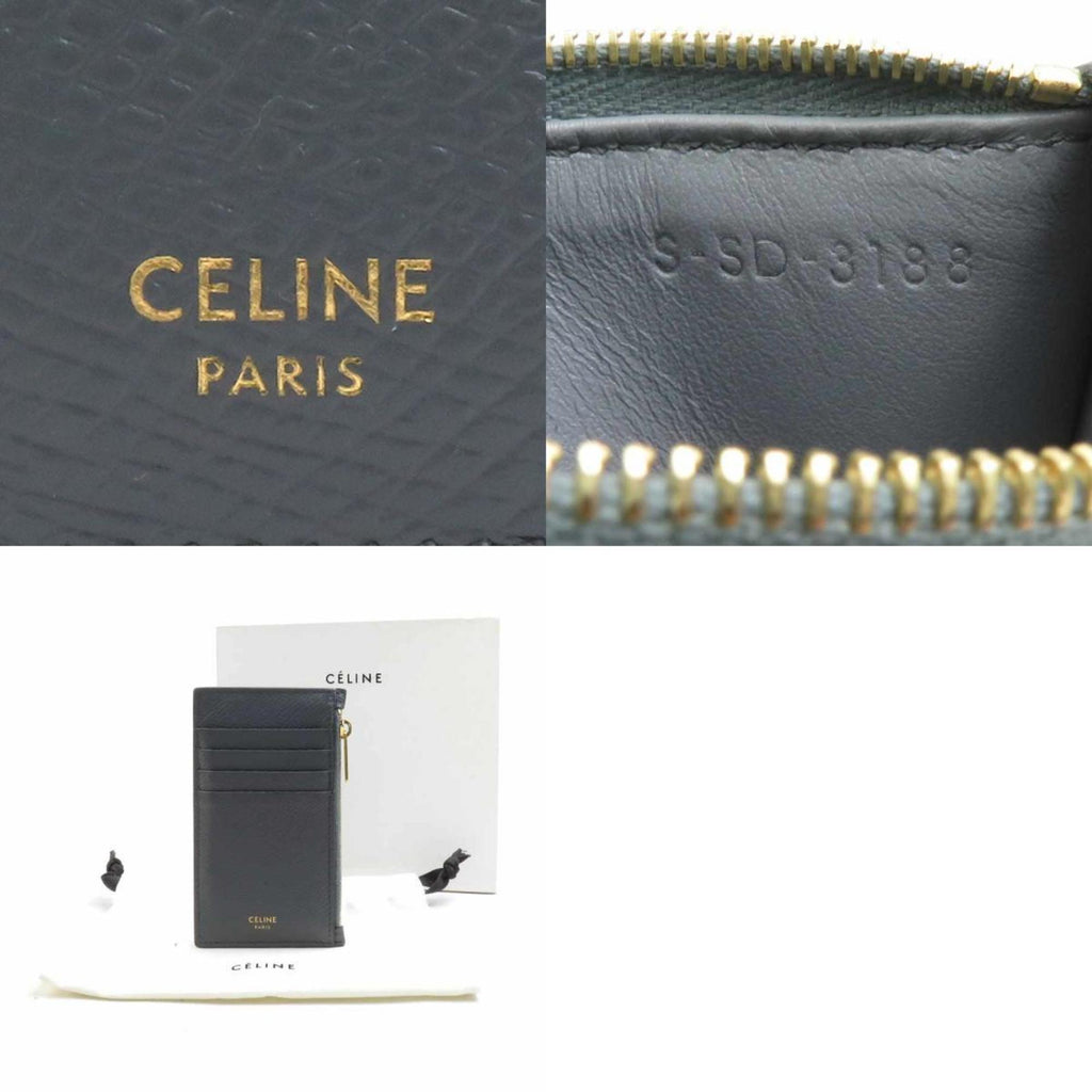 Celine Gray Leather Coin Purse/Coin Case