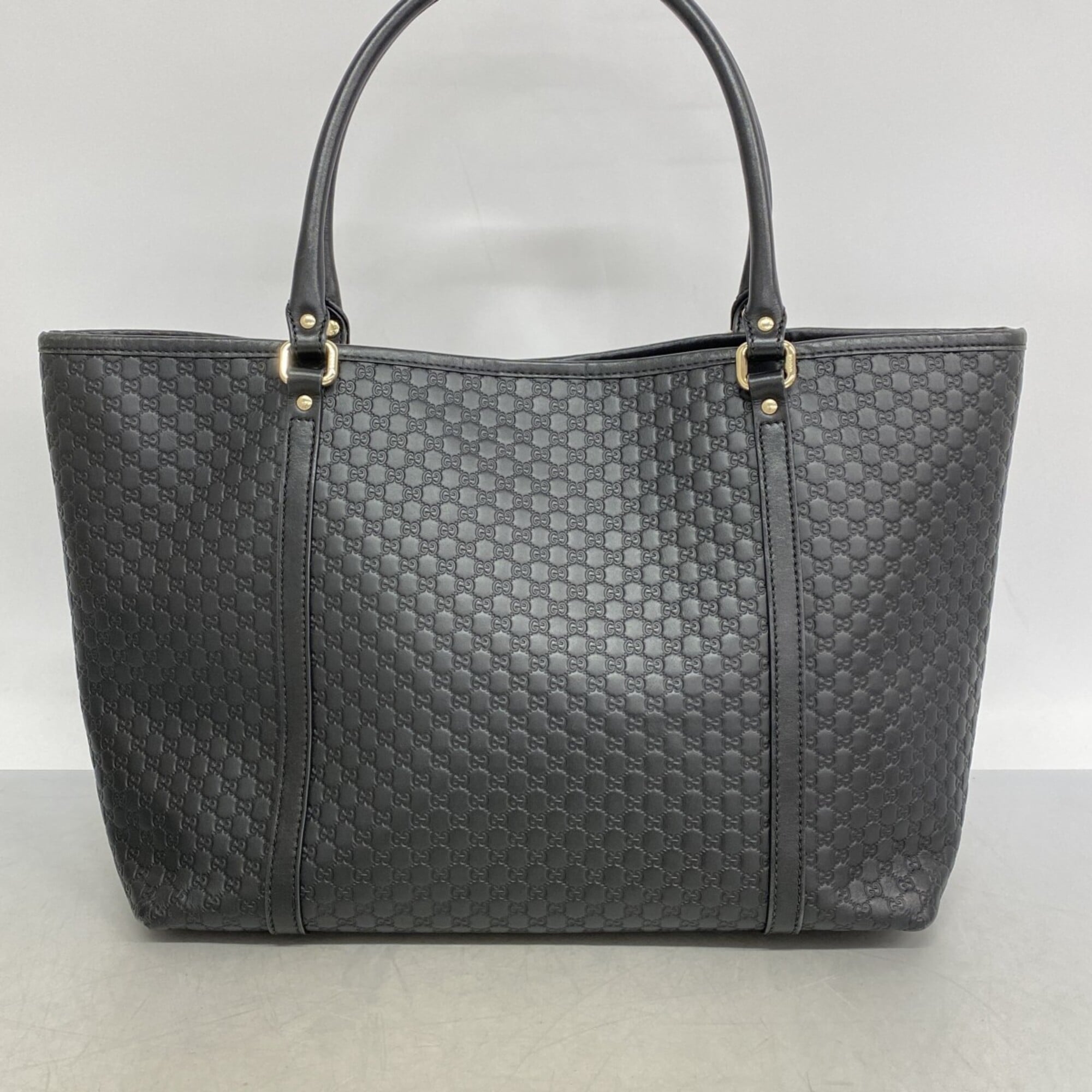 Gucci Black Leather Tote Bag (Pre-Owned)