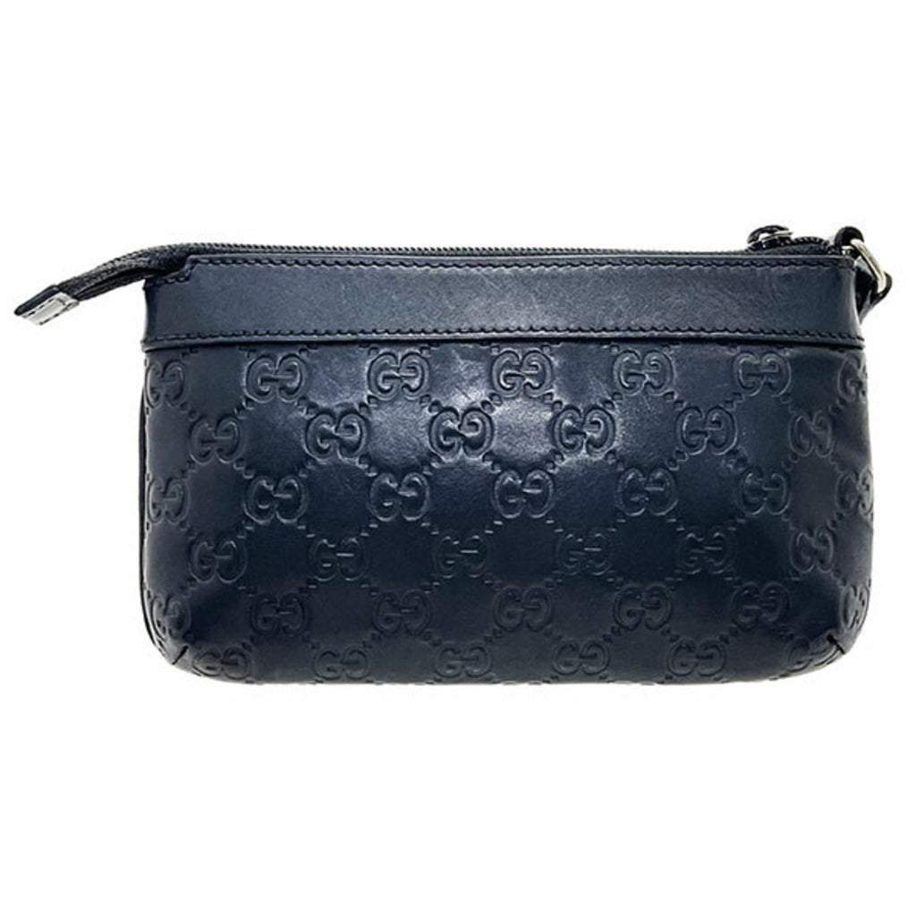 Gucci Guccissima Black Leather Pouch (Pre-Owned)