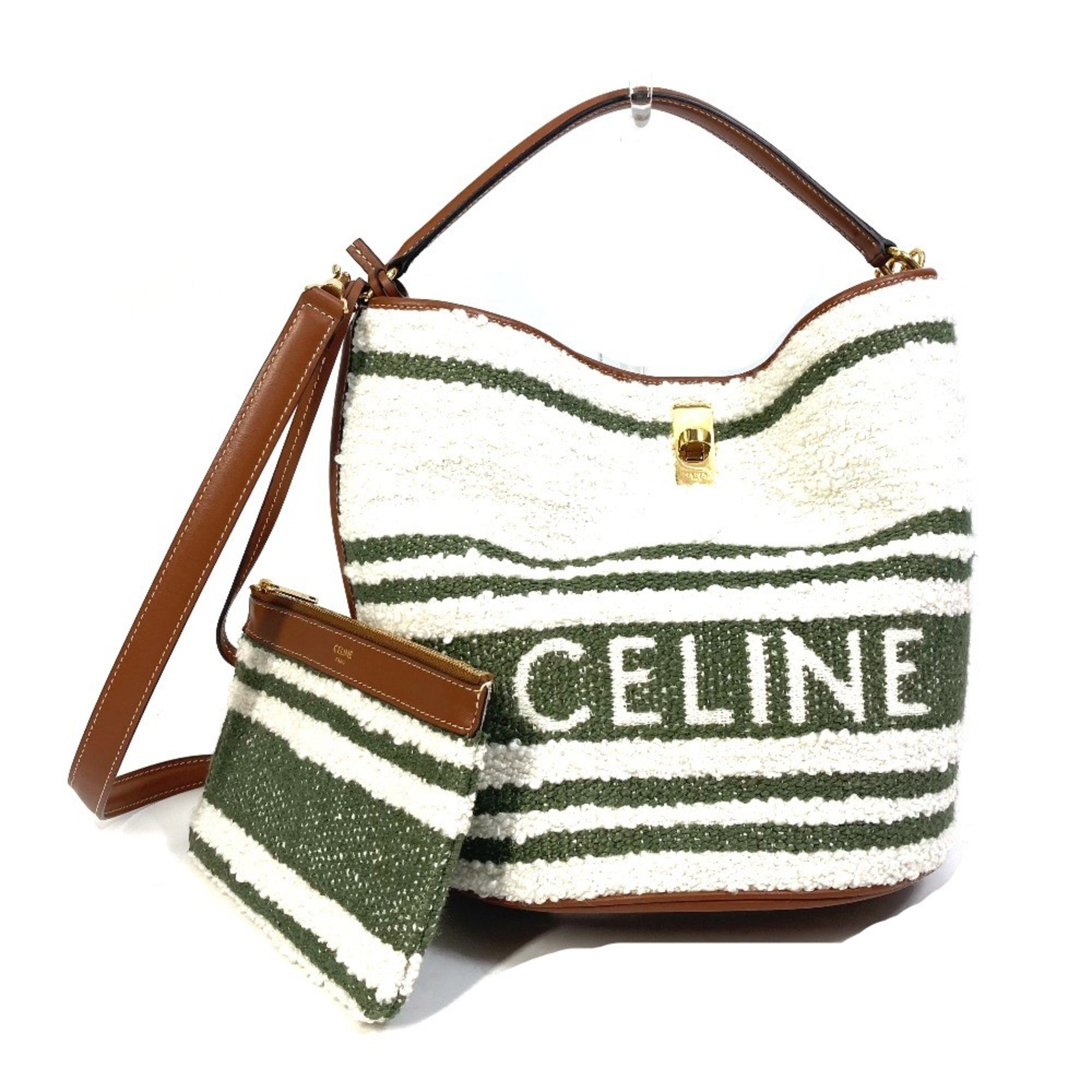 Celine White Leather Handbag