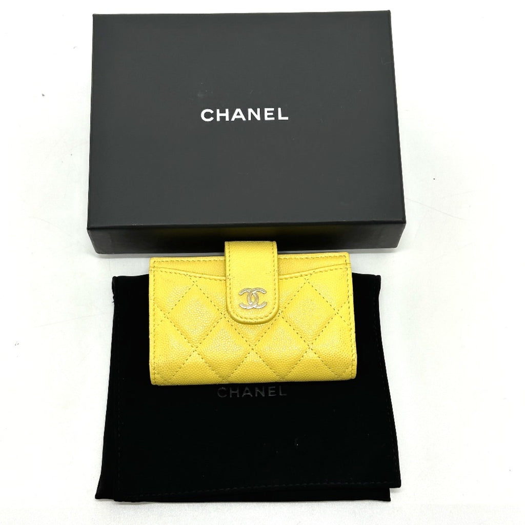 Chanel Yellow Leather Coin Purse/Coin Case