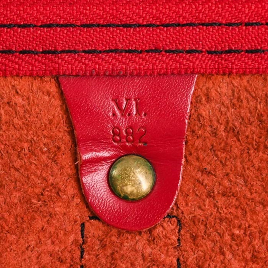 Louis Vuitton Epi Red Color Epi Leather Boston Bag Handbag