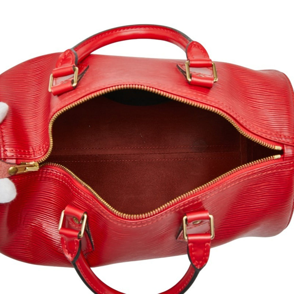 Louis Vuitton Castilian Red Leather Boston Bag Handbag