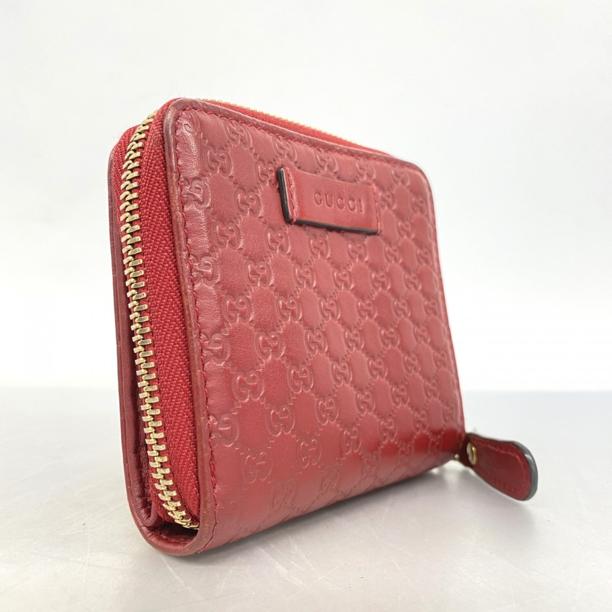 Gucci Red Color Leather Wallet (Bi-Fold) (Pre-Owned)