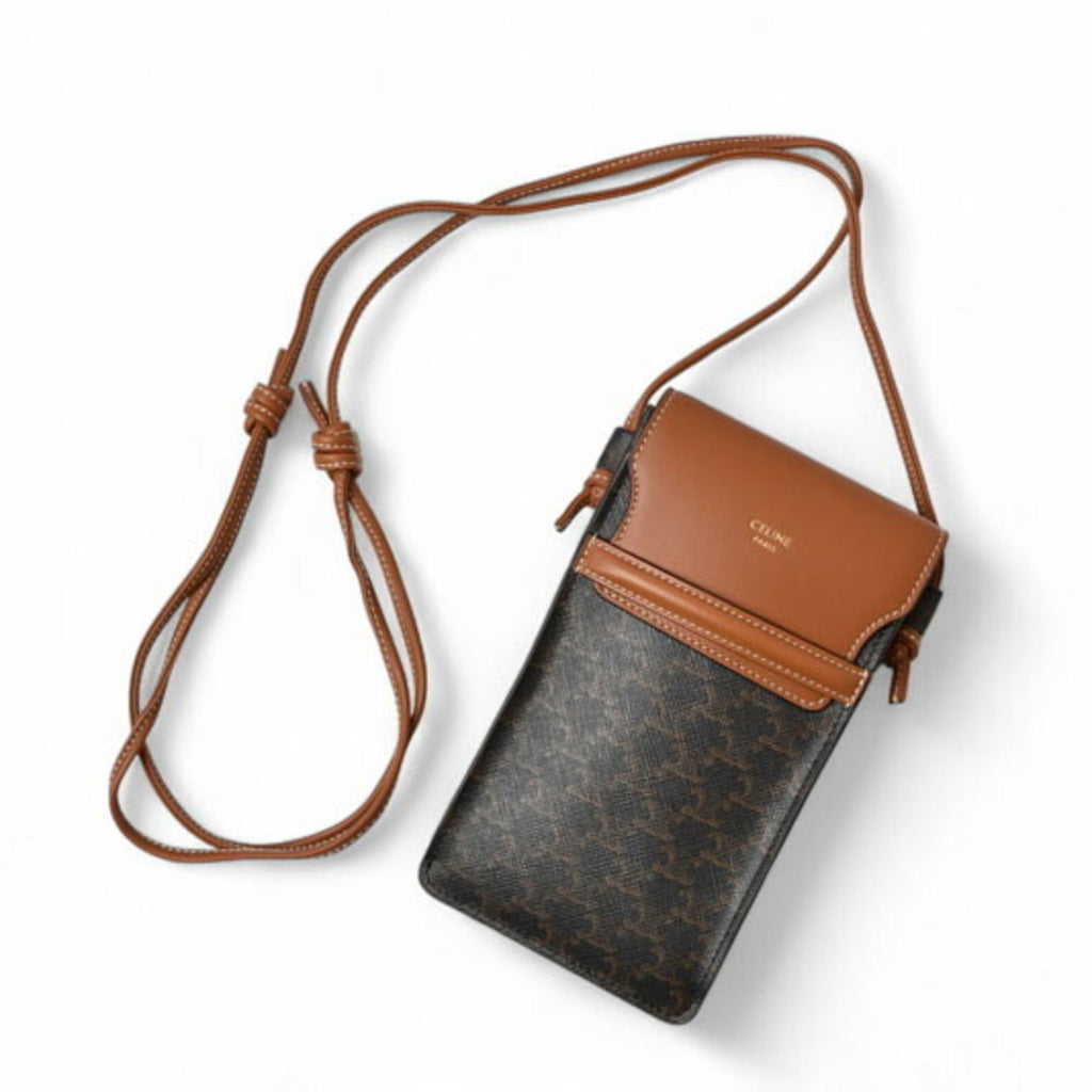 Celine Brown Pvc Leather Shoulder Bag