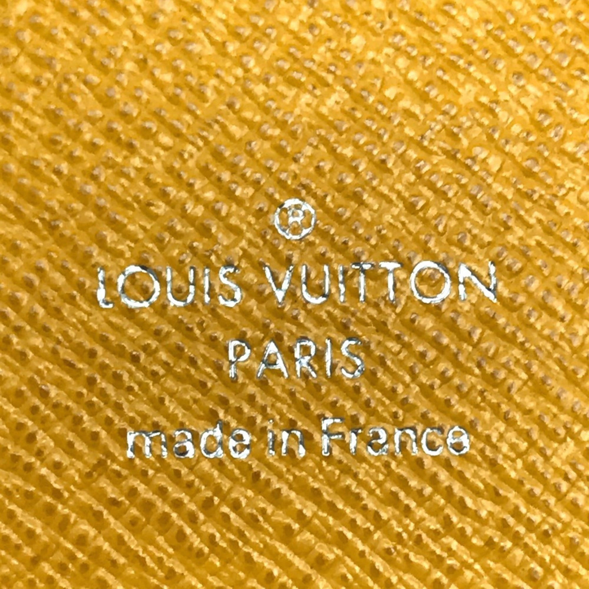 Louis Vuitton Taiga Jaune Yellow Taiga Leather Long Wallet