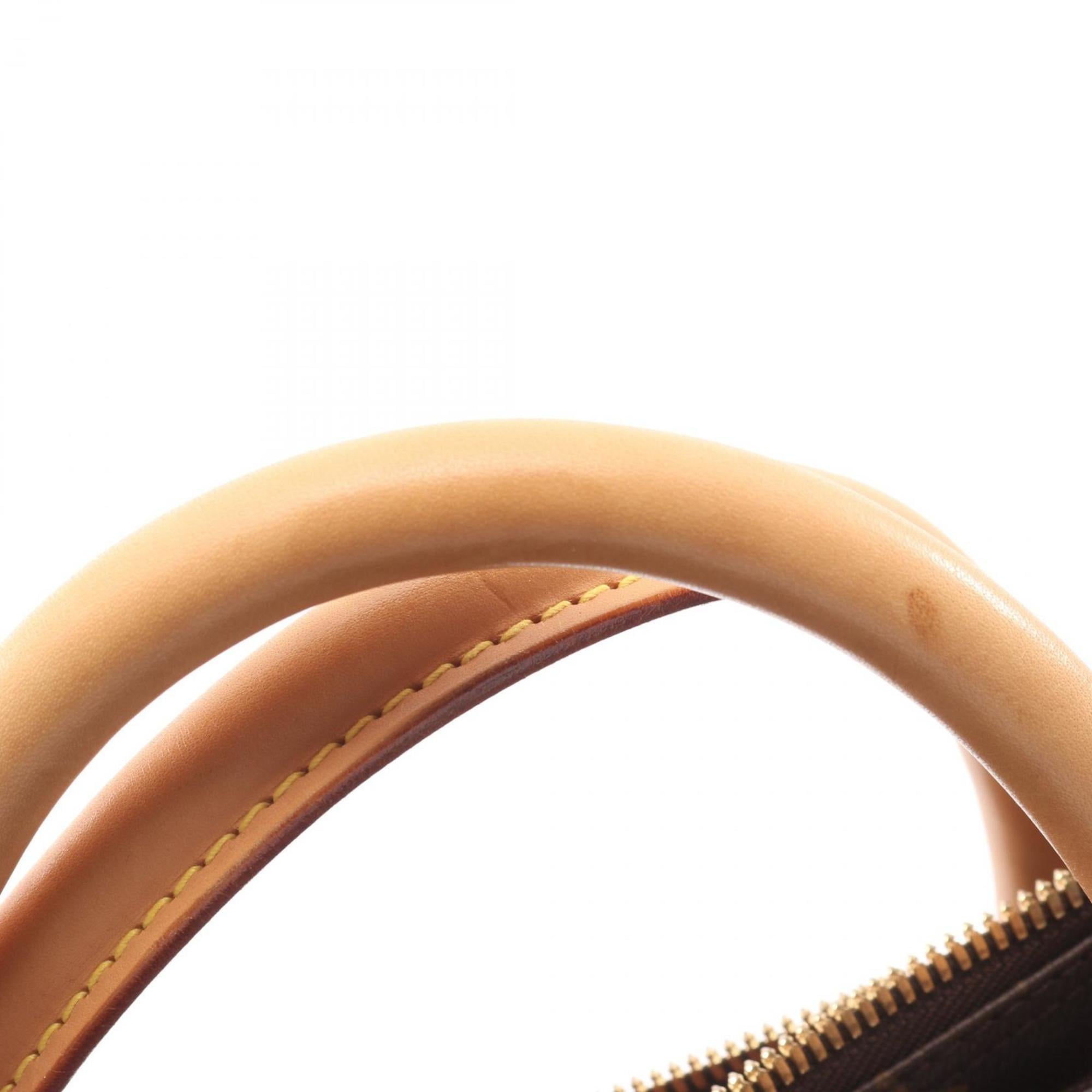 Louis Vuitton Brown Coated Canvas Leather Boston Bag