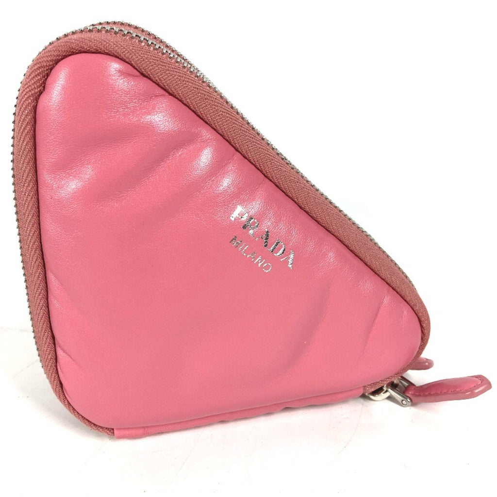 Prada Pink Leather Pochette Pouch Shoulder Bag